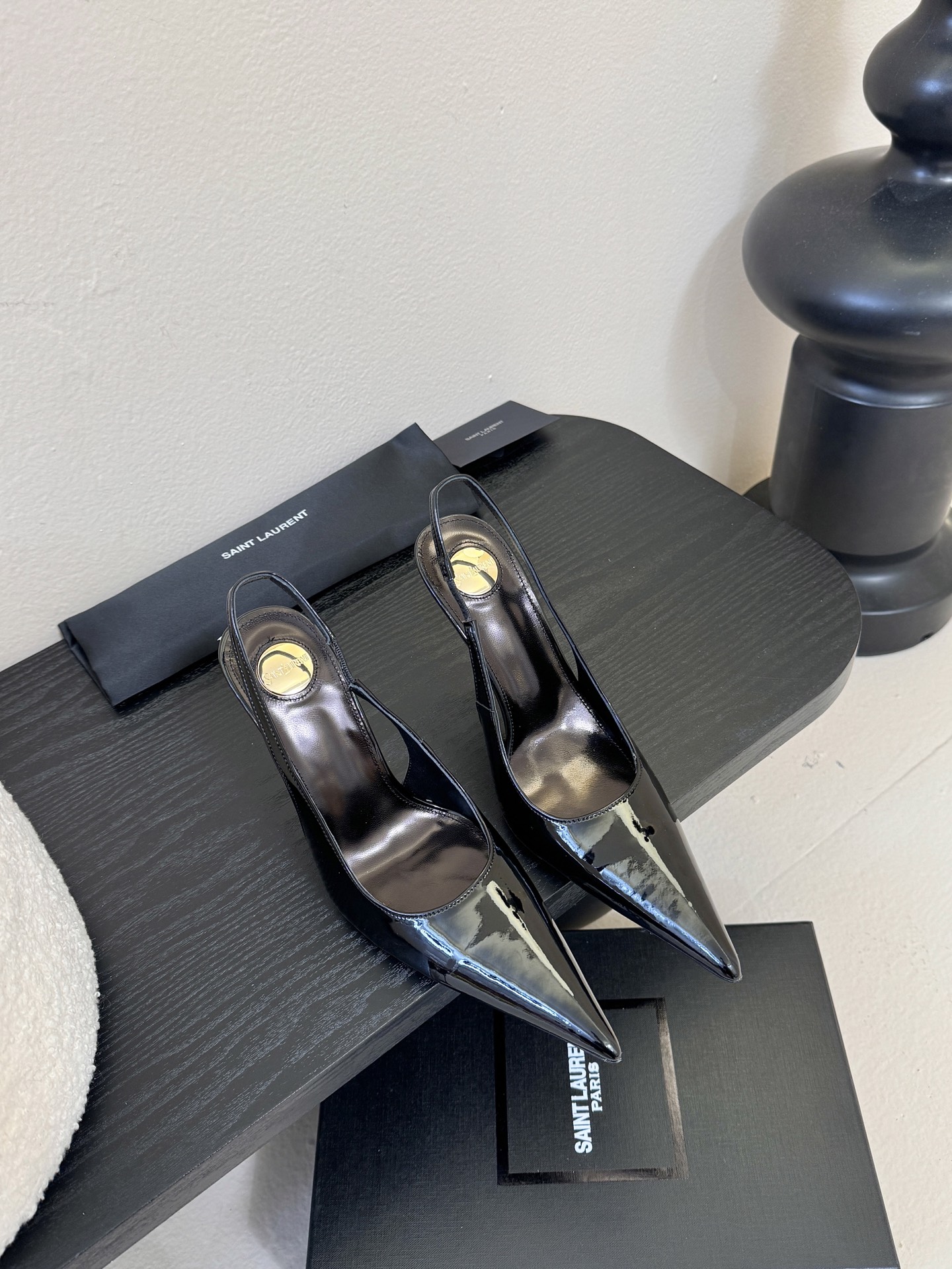 Saint Laurent / 圣罗兰Lee金属钻链条尖头高跟鞋YSL姐姐的美丽尤物高跟鞋 又是人间圣罗