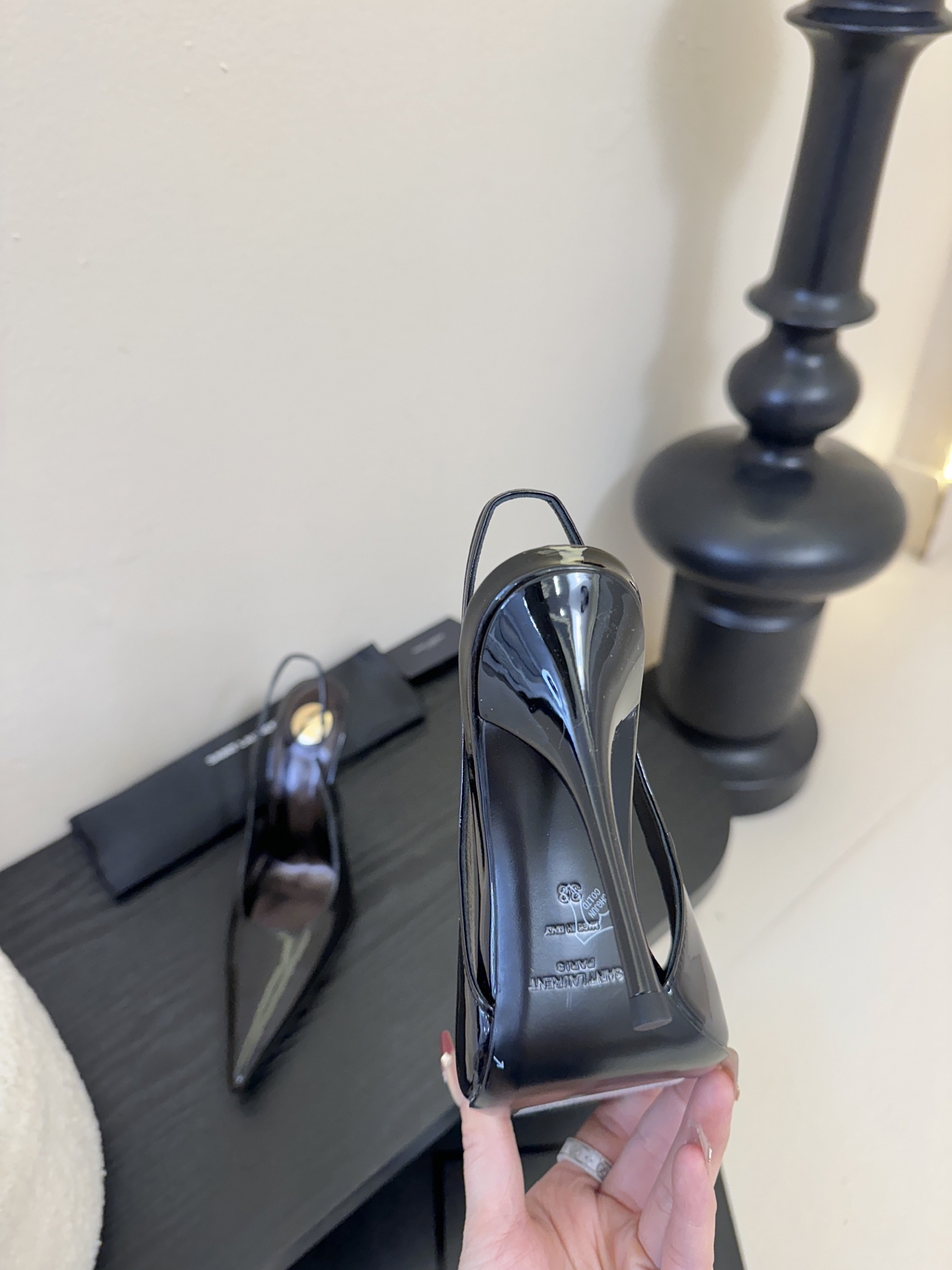 Saint Laurent / 圣罗兰Lee金属钻链条尖头高跟鞋YSL姐姐的美丽尤物高跟鞋 又是人间圣罗