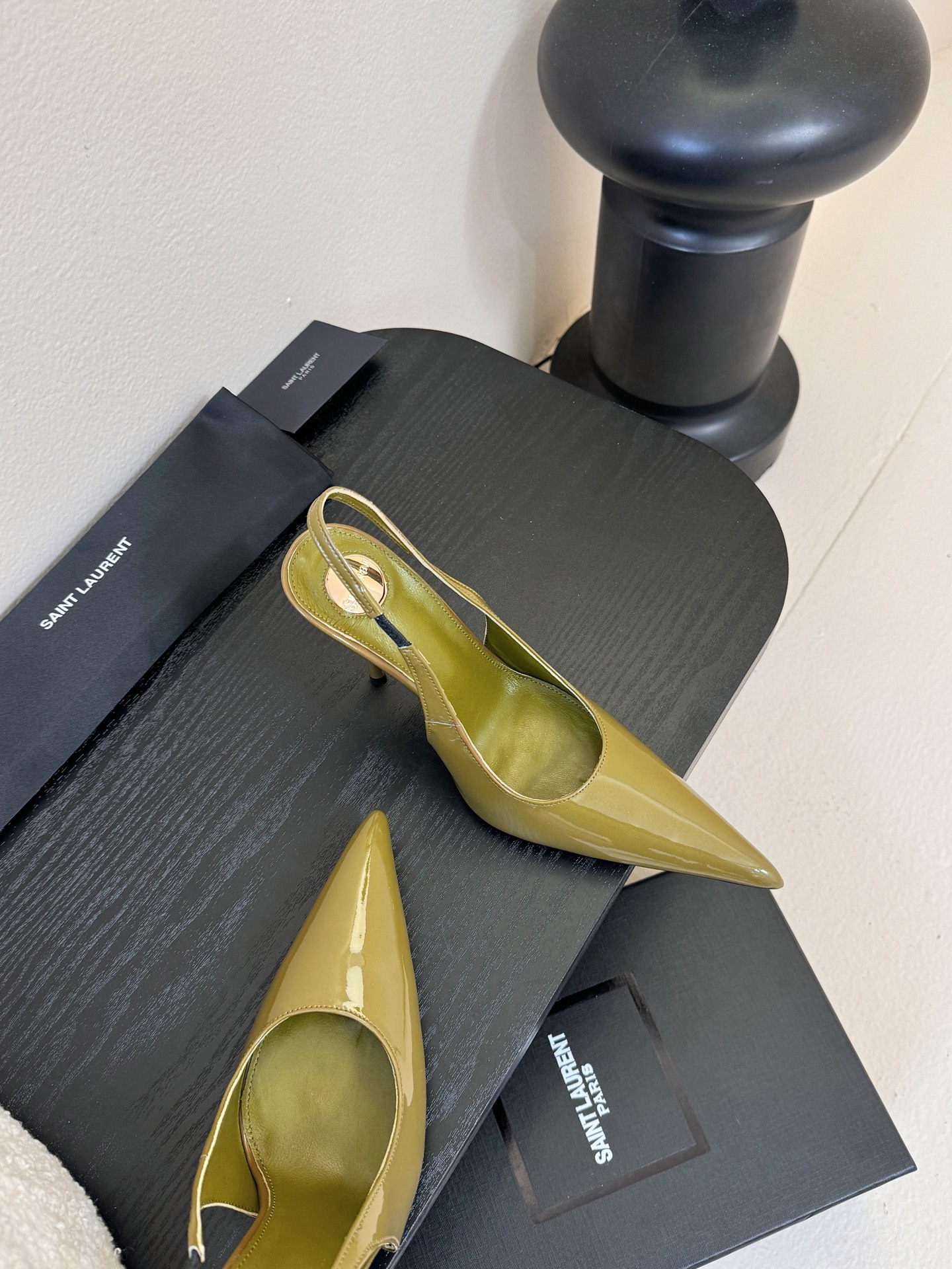 Saint Laurent / 圣罗兰Lee金属钻链条尖头高跟鞋YSL姐姐的美丽尤物高跟鞋 又是人间圣罗