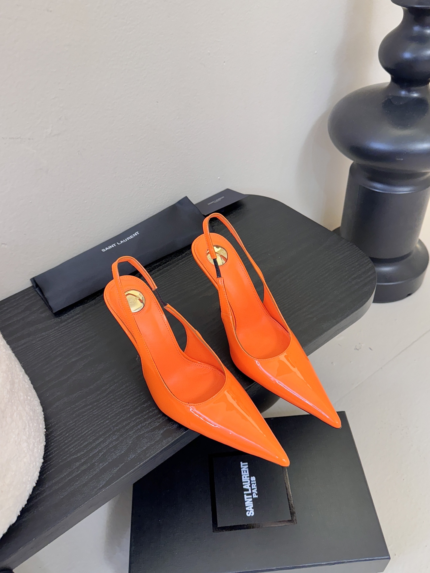 Saint Laurent / 圣罗兰Lee金属钻链条尖头高跟鞋YSL姐姐的美丽尤物高跟鞋 又是人间圣罗