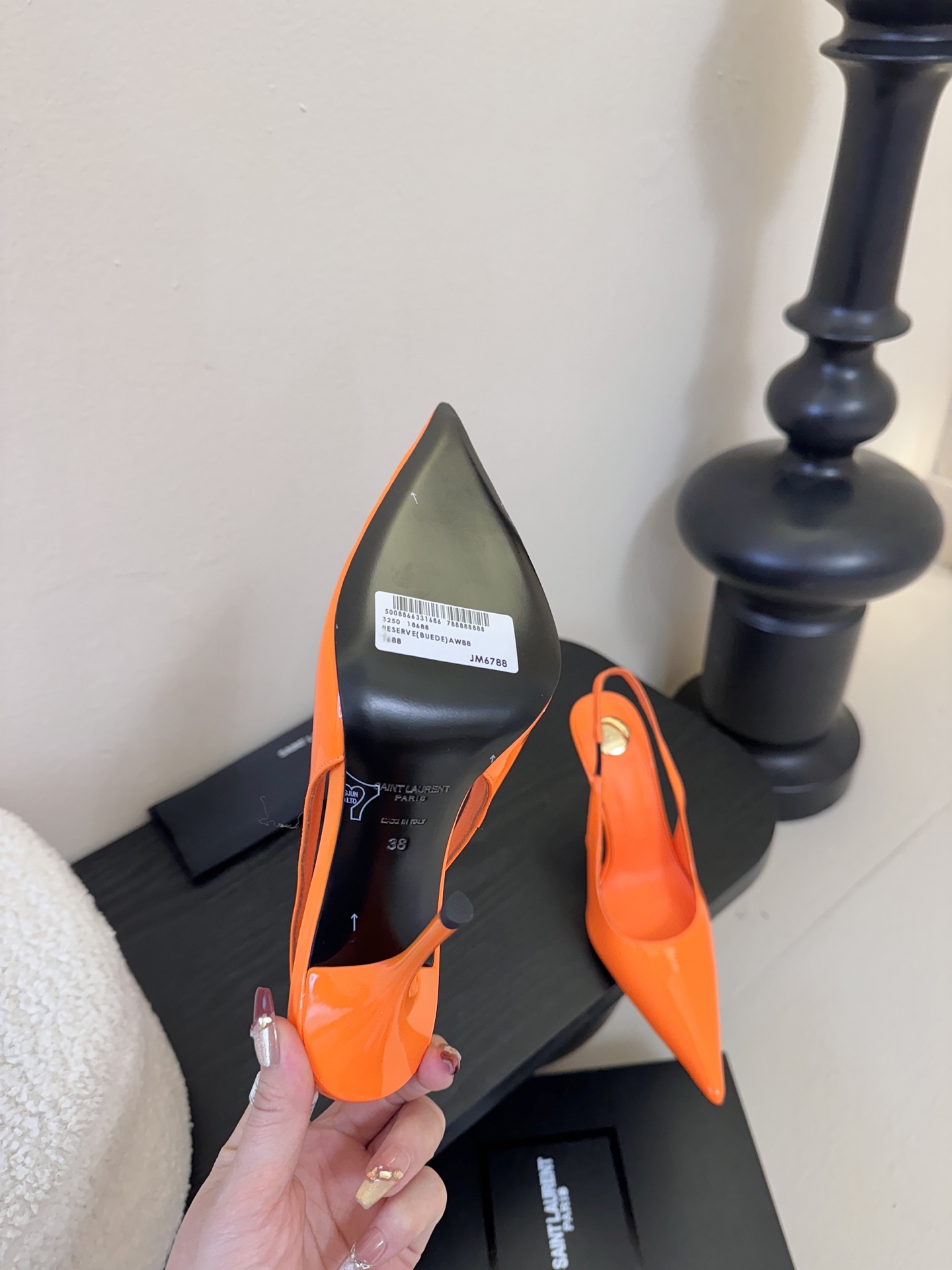 Saint Laurent / 圣罗兰Lee金属钻链条尖头高跟鞋YSL姐姐的美丽尤物高跟鞋 又是人间圣罗