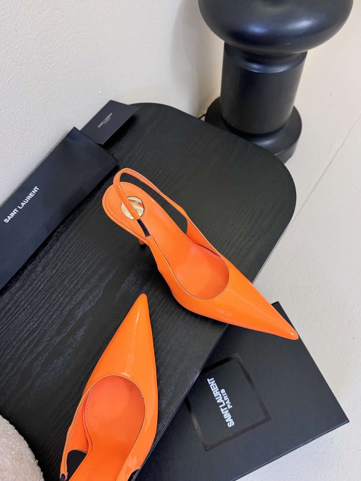 Saint Laurent / 圣罗兰Lee金属钻链条尖头高跟鞋YSL姐姐的美丽尤物高跟鞋 又是人间圣罗