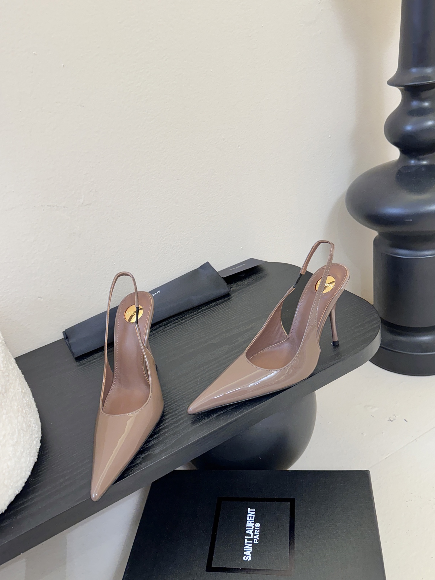 Saint Laurent / 圣罗兰Lee金属钻链条尖头高跟鞋YSL姐姐的美丽尤物高跟鞋 又是人间圣罗