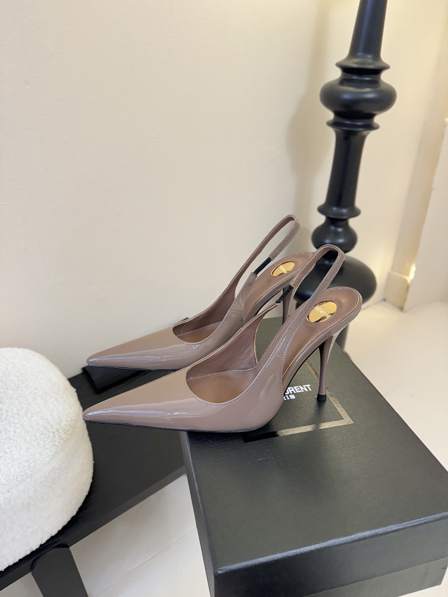 Saint Laurent / 圣罗兰Lee金属钻链条尖头高跟鞋YSL姐姐的美丽尤物高跟鞋 又是人间圣罗