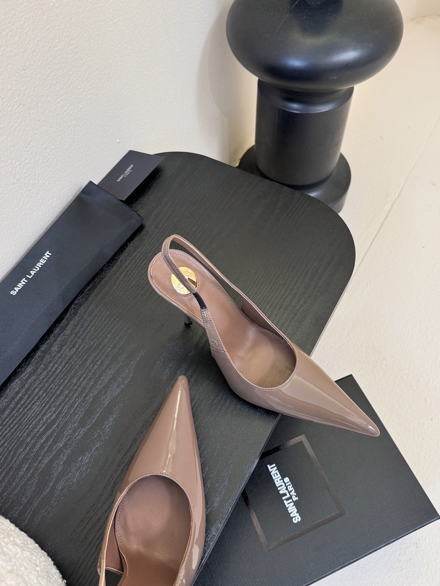 Saint Laurent / 圣罗兰Lee金属钻链条尖头高跟鞋YSL姐姐的美丽尤物高跟鞋 又是人间圣罗