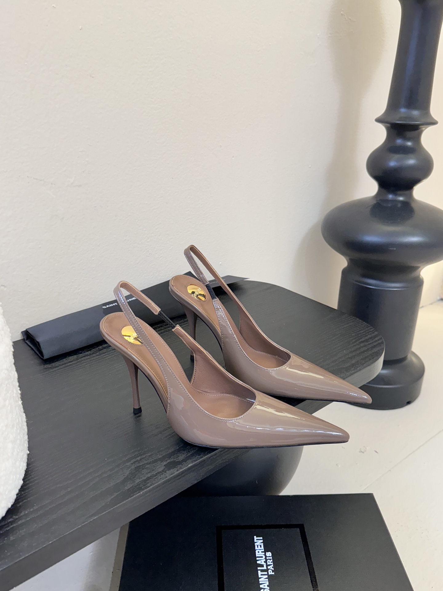 Saint Laurent / 圣罗兰Lee金属钻链条尖头高跟鞋YSL姐姐的美丽尤物高跟鞋 又是人间圣罗