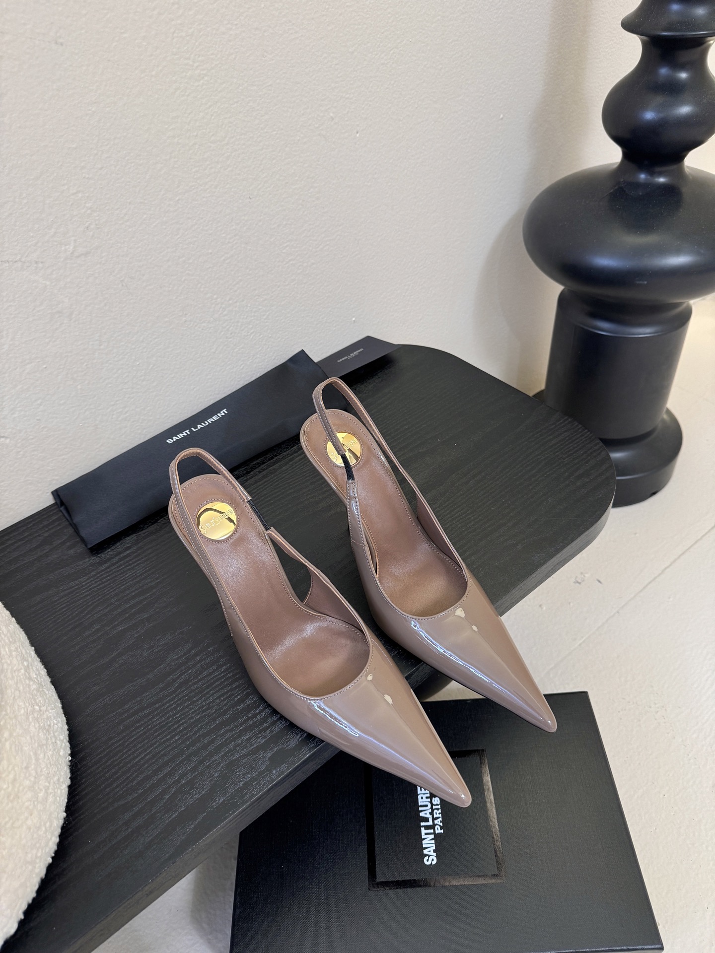 Saint Laurent / 圣罗兰Lee金属钻链条尖头高跟鞋YSL姐姐的美丽尤物高跟鞋 又是人间圣罗