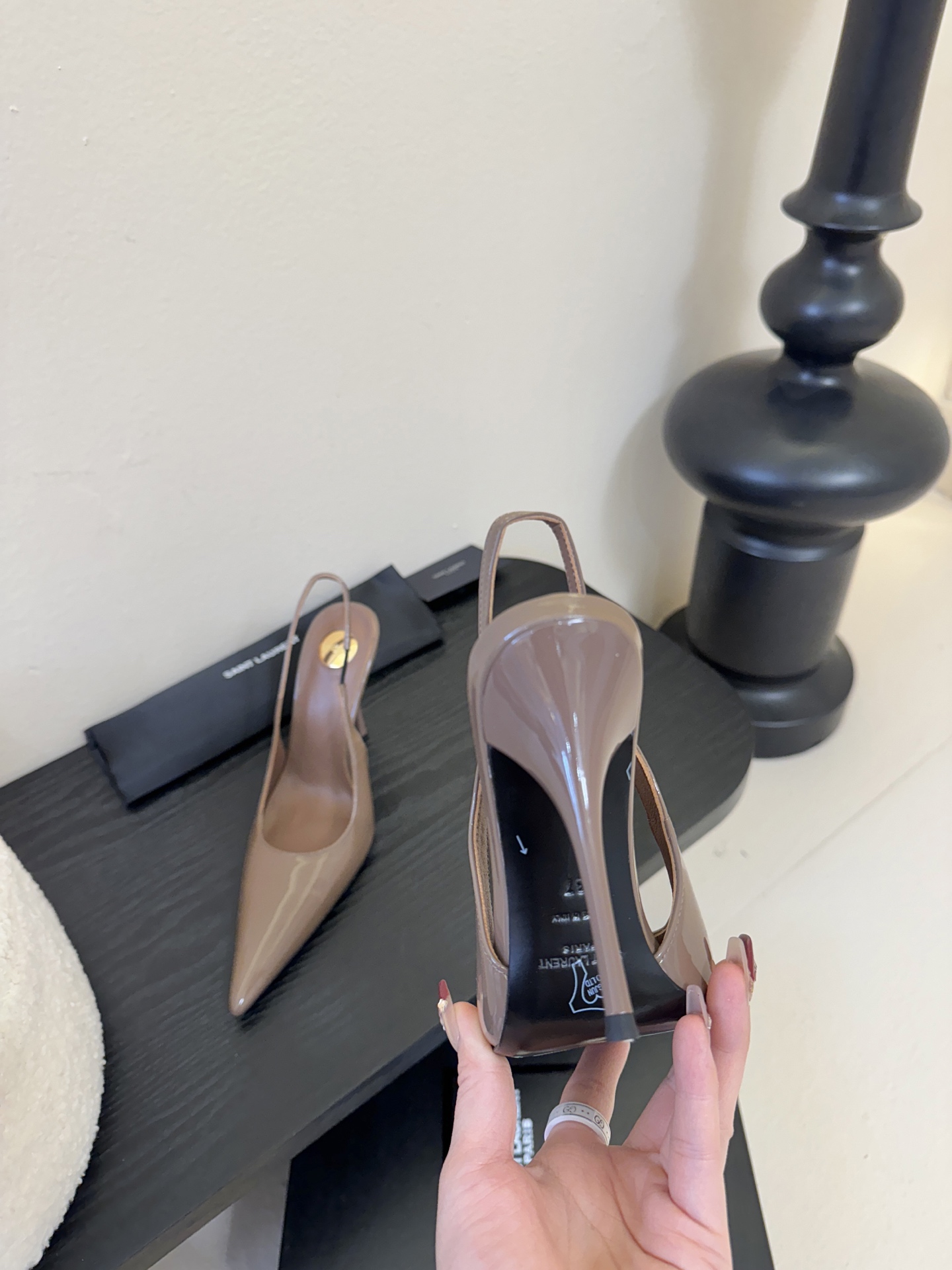 Saint Laurent / 圣罗兰Lee金属钻链条尖头高跟鞋YSL姐姐的美丽尤物高跟鞋 又是人间圣罗