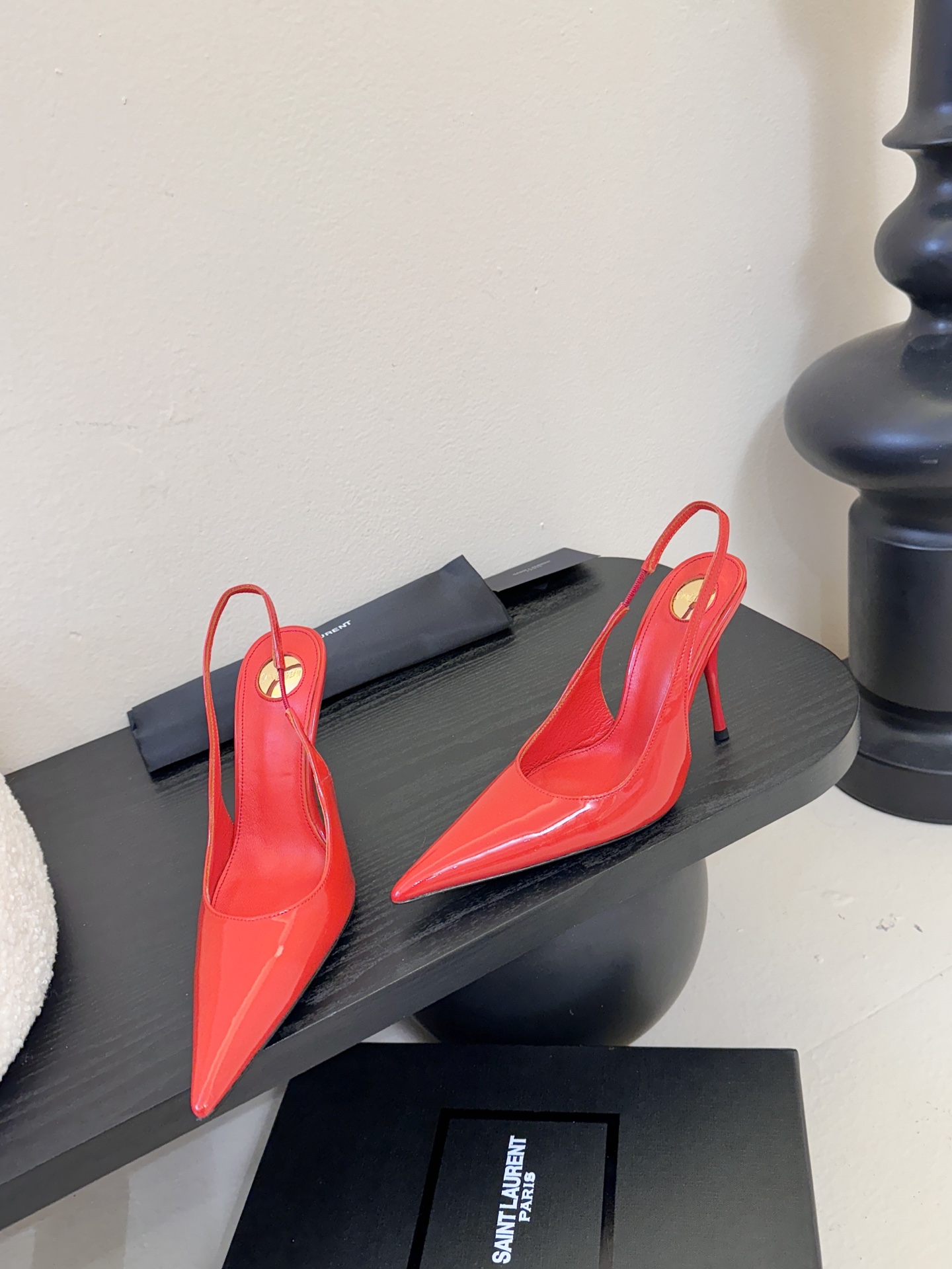 Saint Laurent / 圣罗兰Lee金属钻链条尖头高跟鞋YSL姐姐的美丽尤物高跟鞋 又是人间圣罗