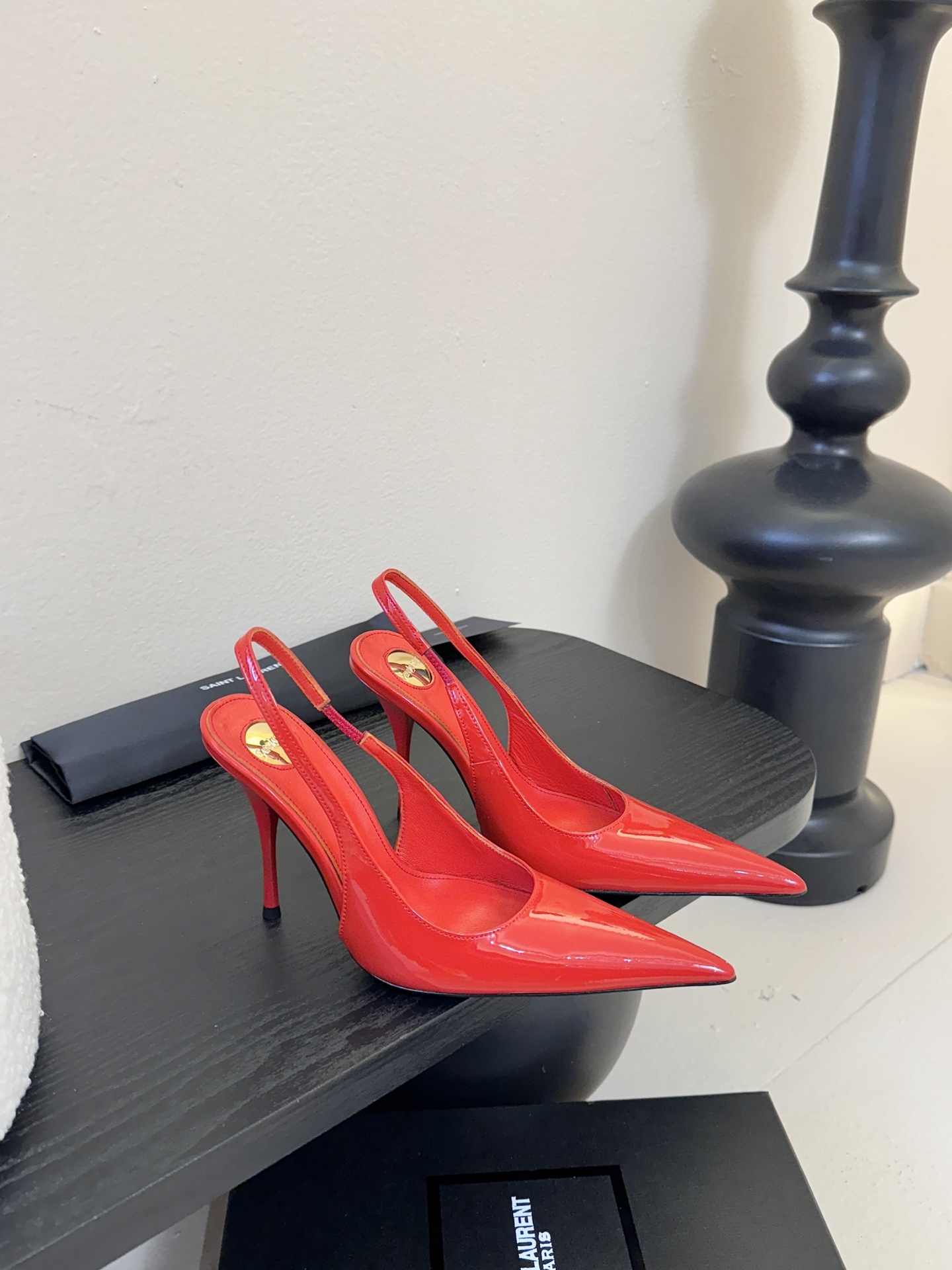 Saint Laurent / 圣罗兰Lee金属钻链条尖头高跟鞋YSL姐姐的美丽尤物高跟鞋 又是人间圣罗