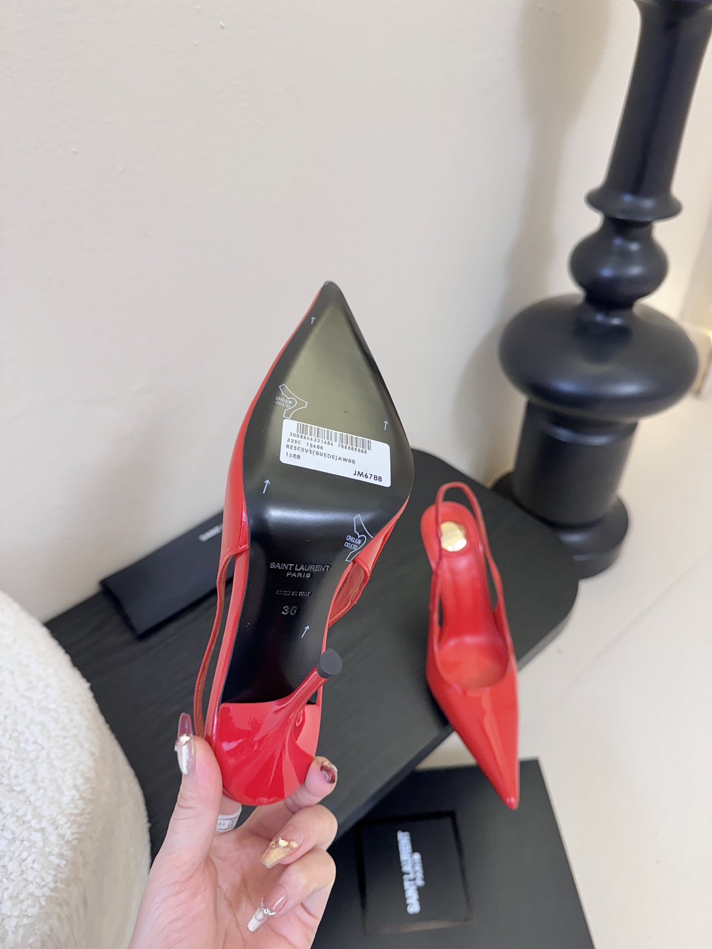 Saint Laurent / 圣罗兰Lee金属钻链条尖头高跟鞋YSL姐姐的美丽尤物高跟鞋 又是人间圣罗