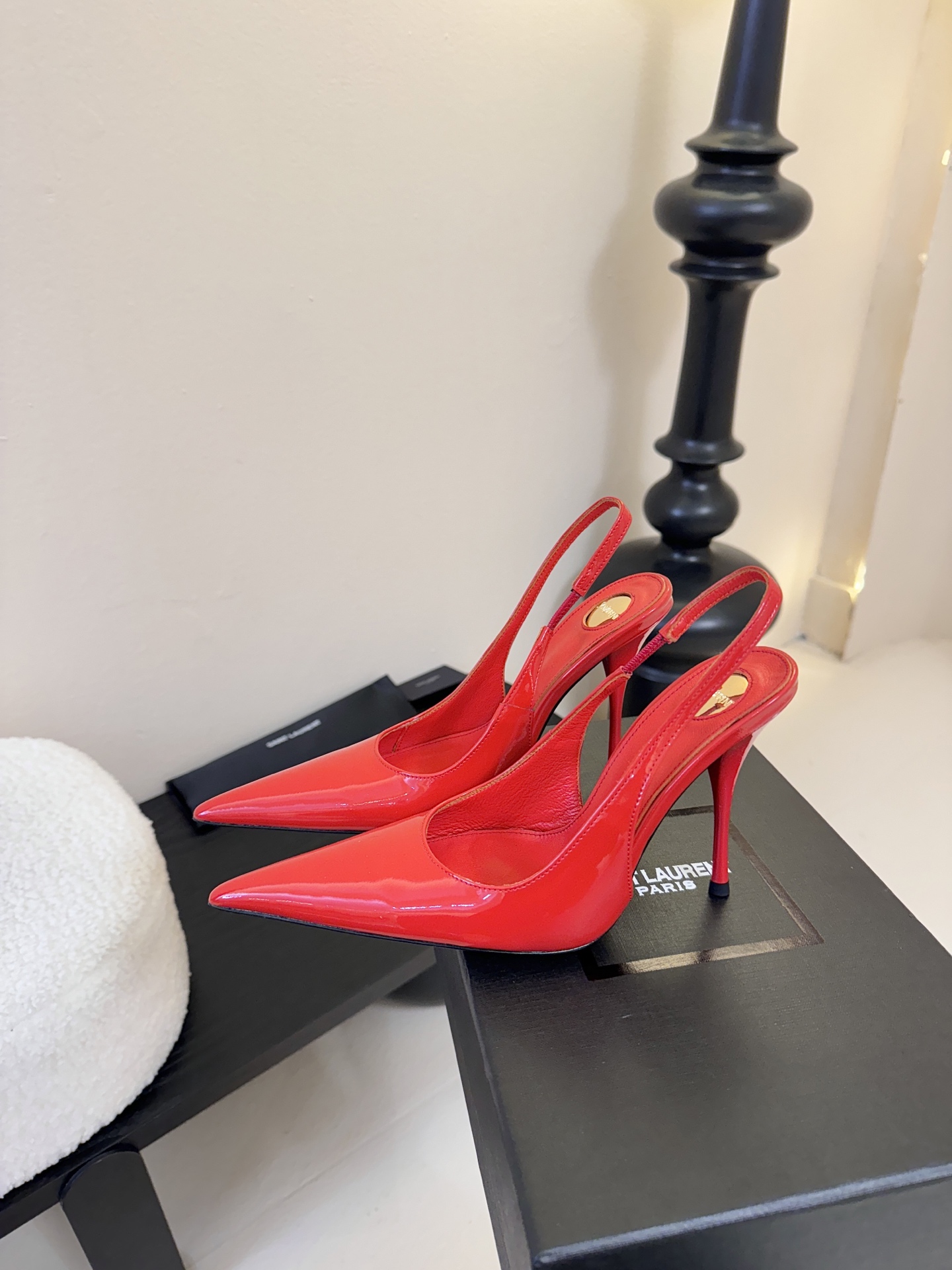 Saint Laurent / 圣罗兰Lee金属钻链条尖头高跟鞋YSL姐姐的美丽尤物高跟鞋 又是人间圣罗