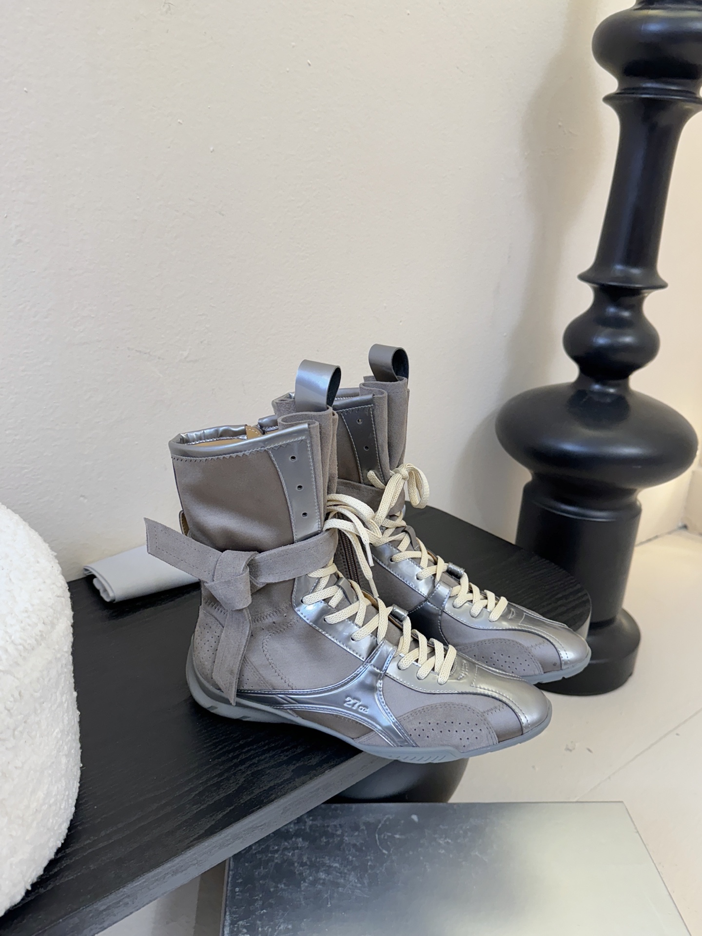 代购级增加颜色27QUAI 25ss 春夏新款 走秀款德训 拳击靴 休闲靴设计理念源于拳击靴和芭蕾舞鞋两