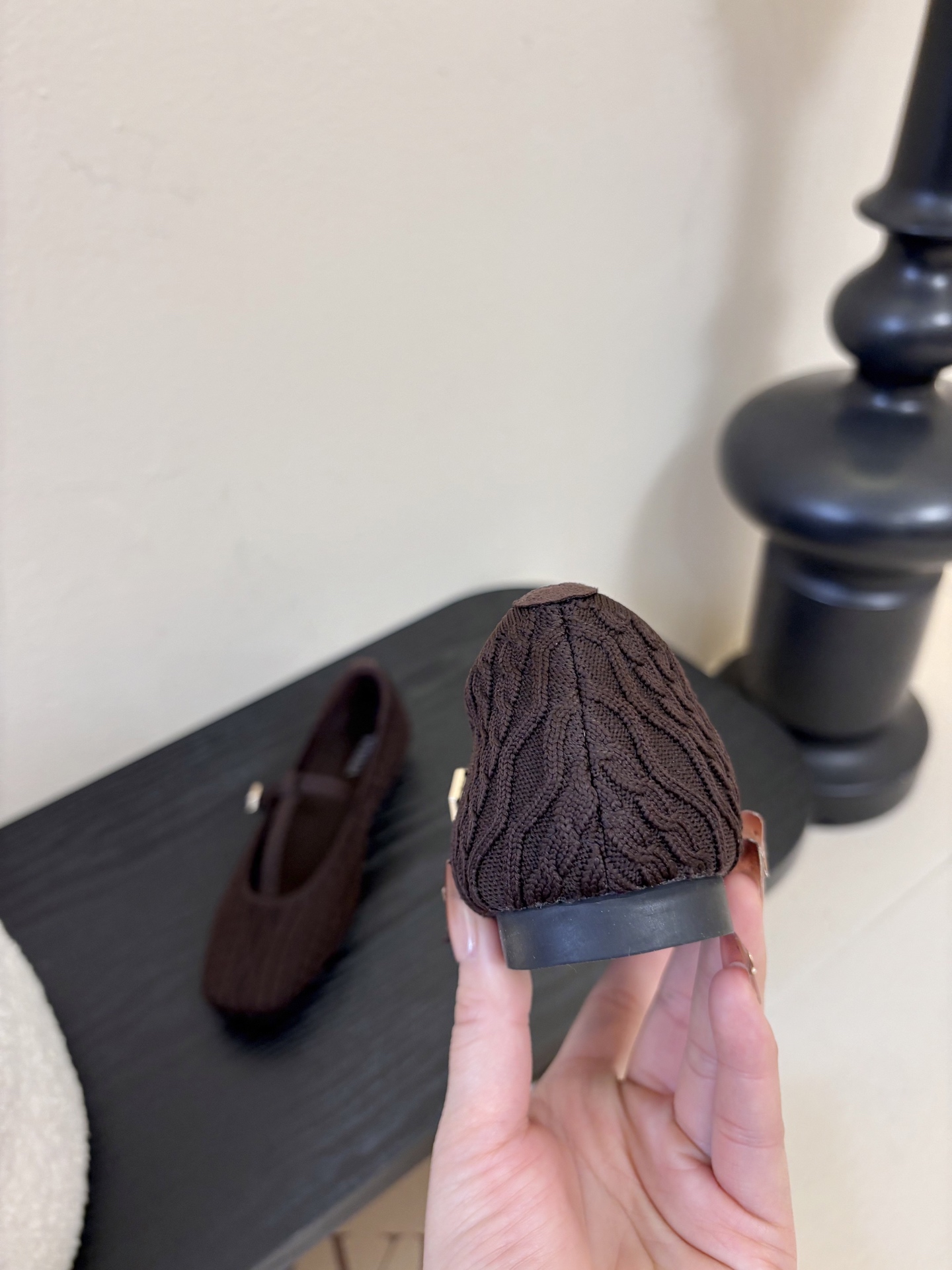 Vivai*25ss 针织风平底鞋玛丽珍鞋单鞋用针织面料，鞋面有麻花纹理，轻便又有弹性，脚感像穿袜子一样