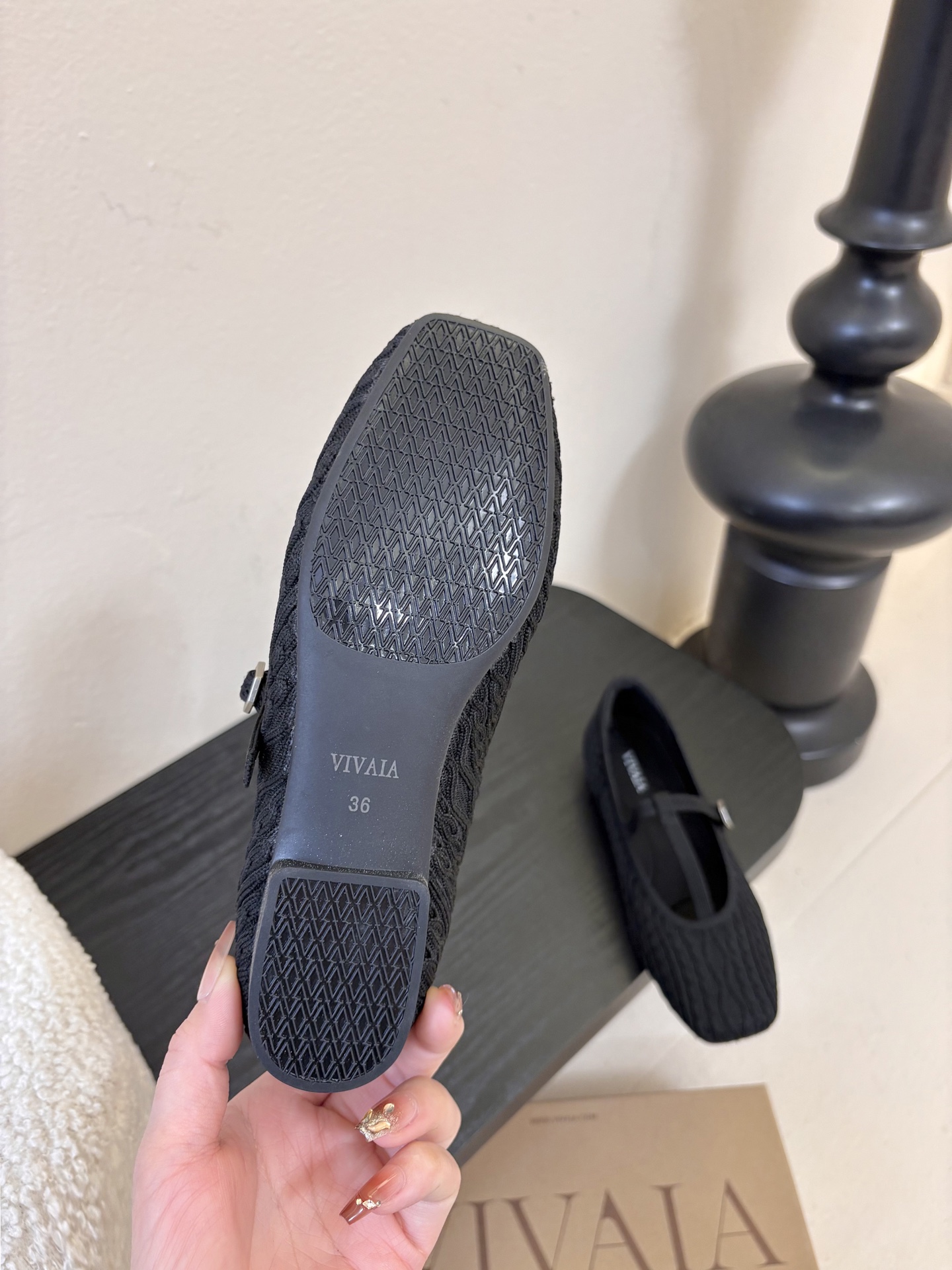 Vivai*25ss 针织风平底鞋玛丽珍鞋单鞋用针织面料，鞋面有麻花纹理，轻便又有弹性，脚感像穿袜子一样