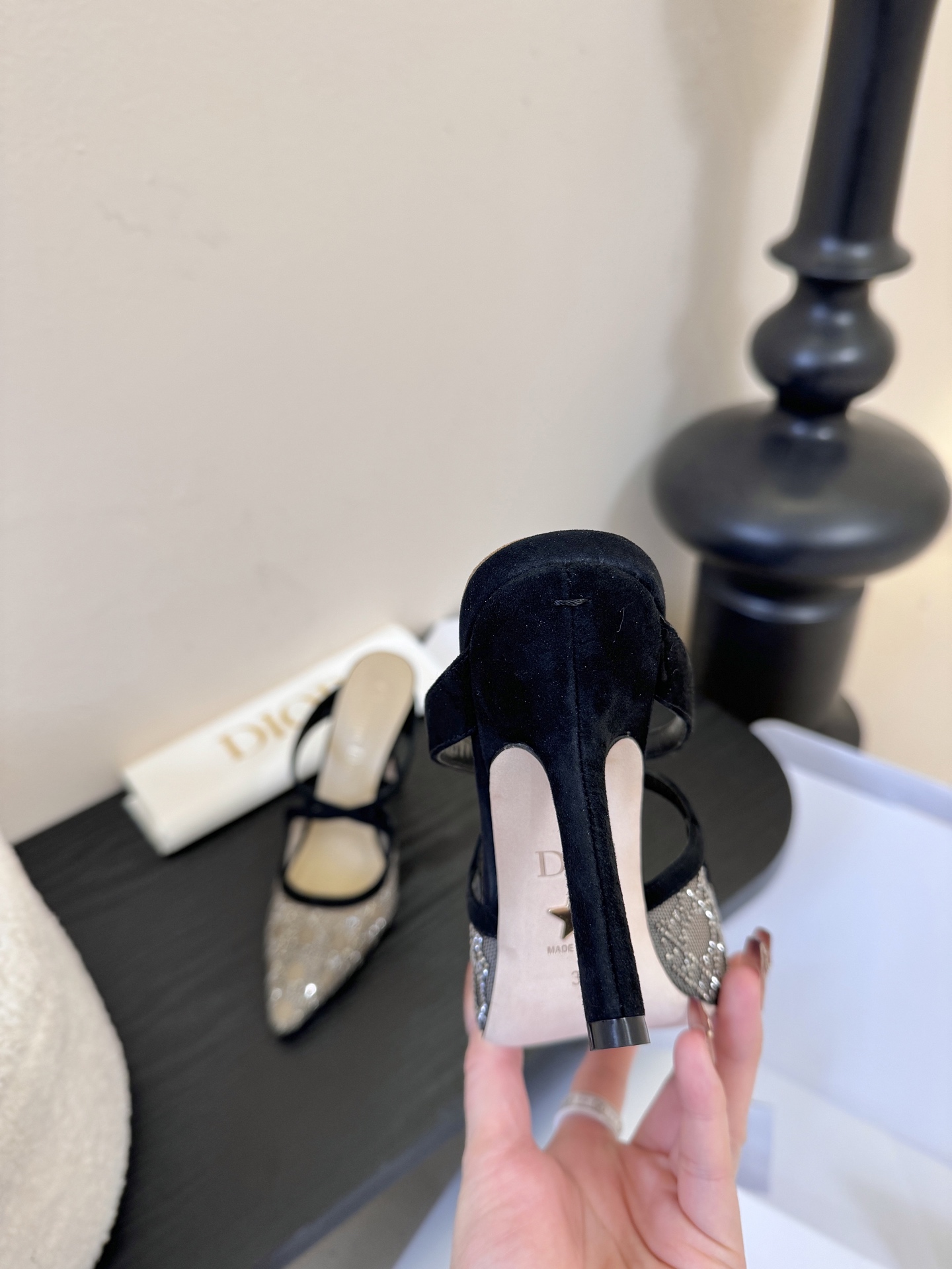 Dio* CD迪奥25ss春夏璀璨星河系列新品高跟鞋网纱鞋面 搭配经典藤格纹水钻 blingbling地