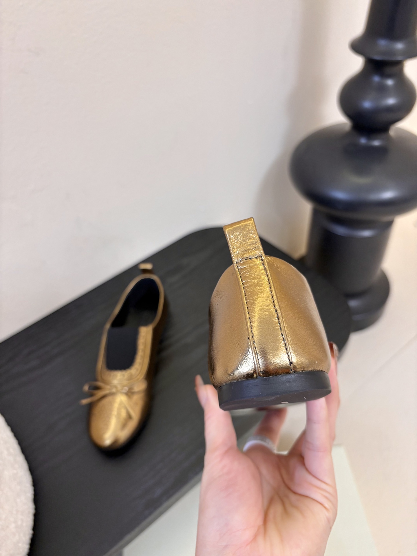 UNFOLIO26春夏超柔软芭蕾鞋鞋身采用进口柔软牛油皮&超软金属皮内里垫脚：水染羊皮尺码35-39 4