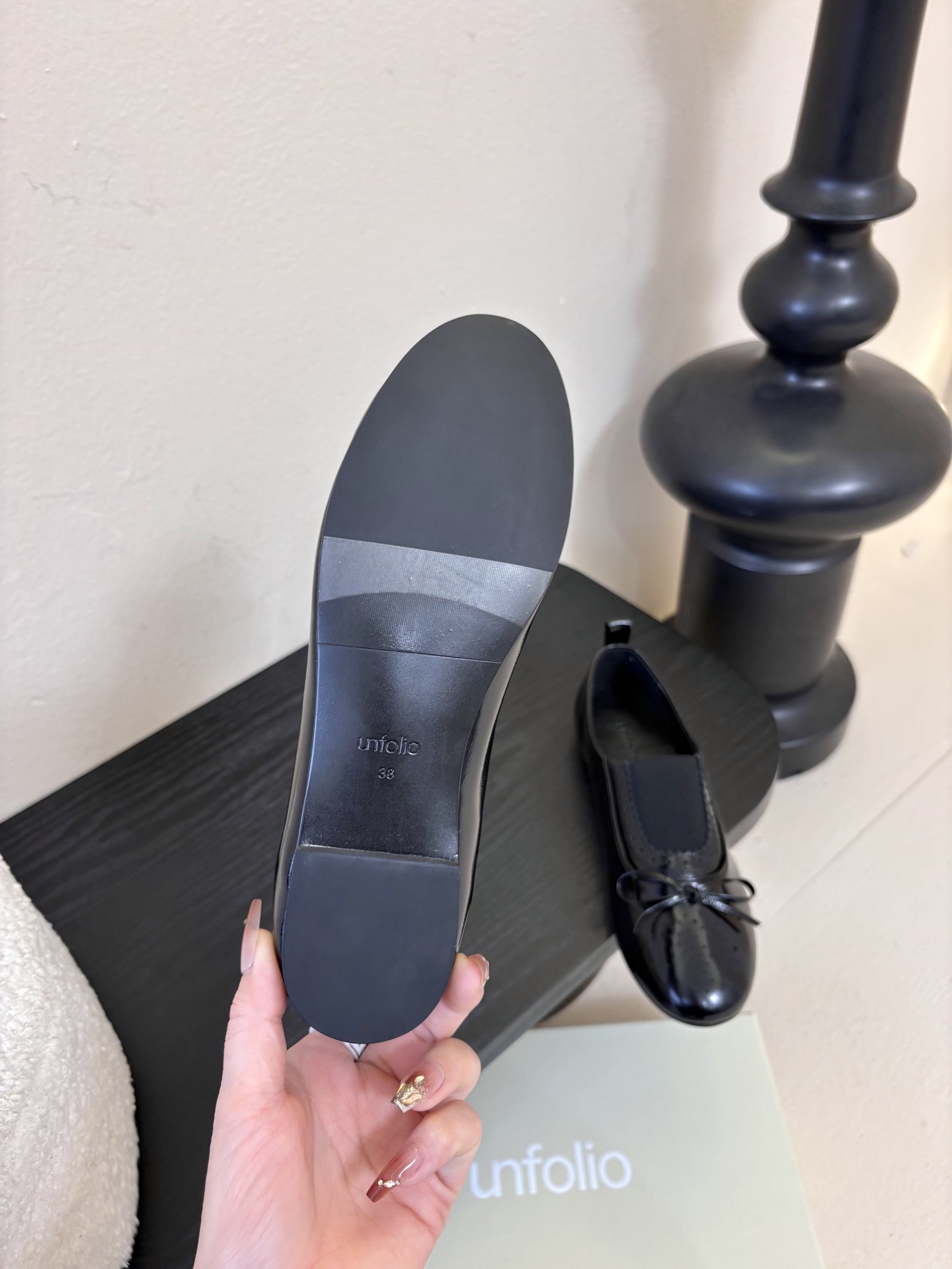 UNFOLIO26春夏超柔软芭蕾鞋鞋身采用进口柔软牛油皮&超软金属皮内里垫脚：水染羊皮尺码35-39 4