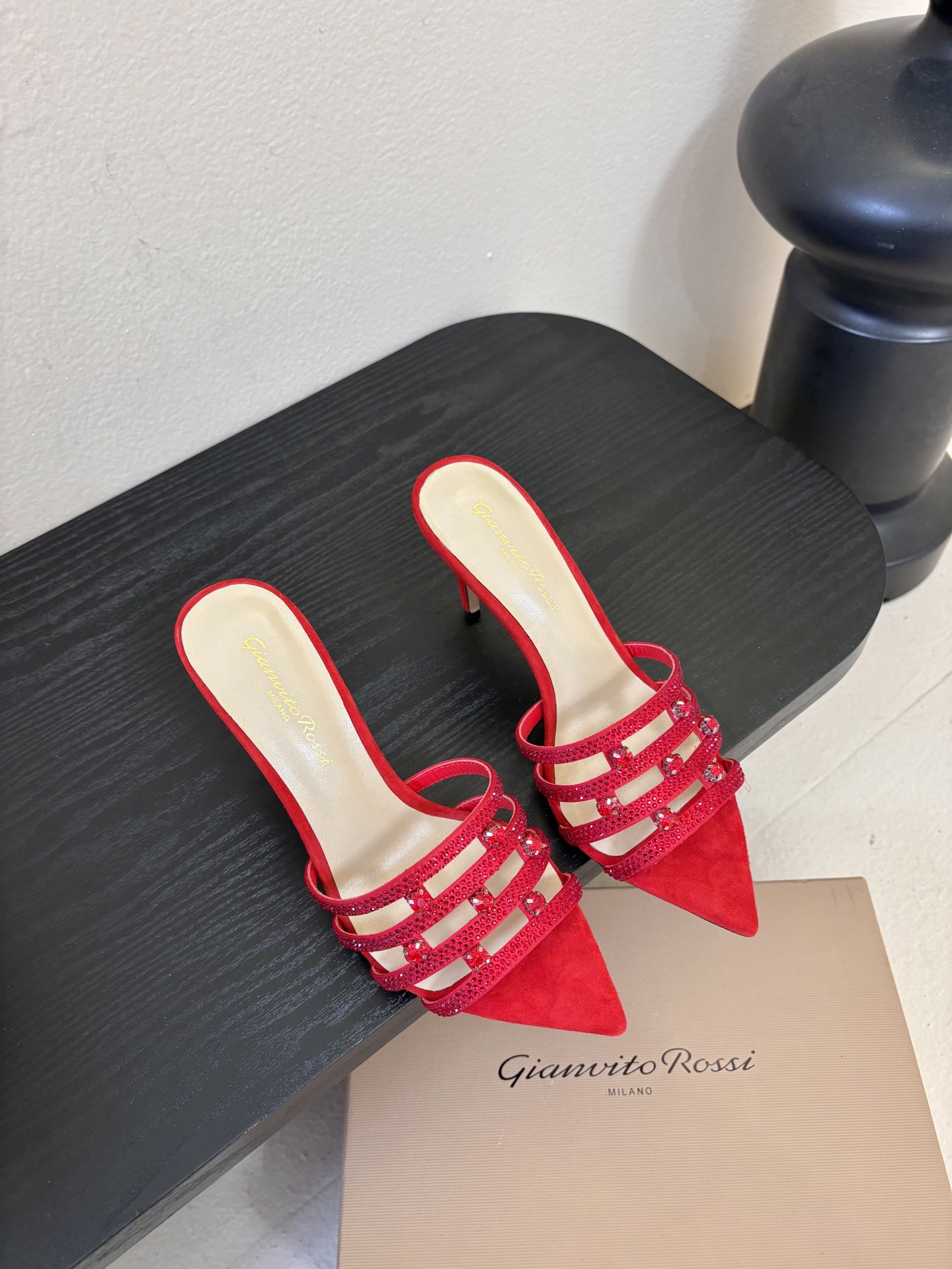 吉安维托·罗西 (Gianvito Rossi) 2023官网最新发尖头凉拖原版拆解1:1完美复刻鞋面进