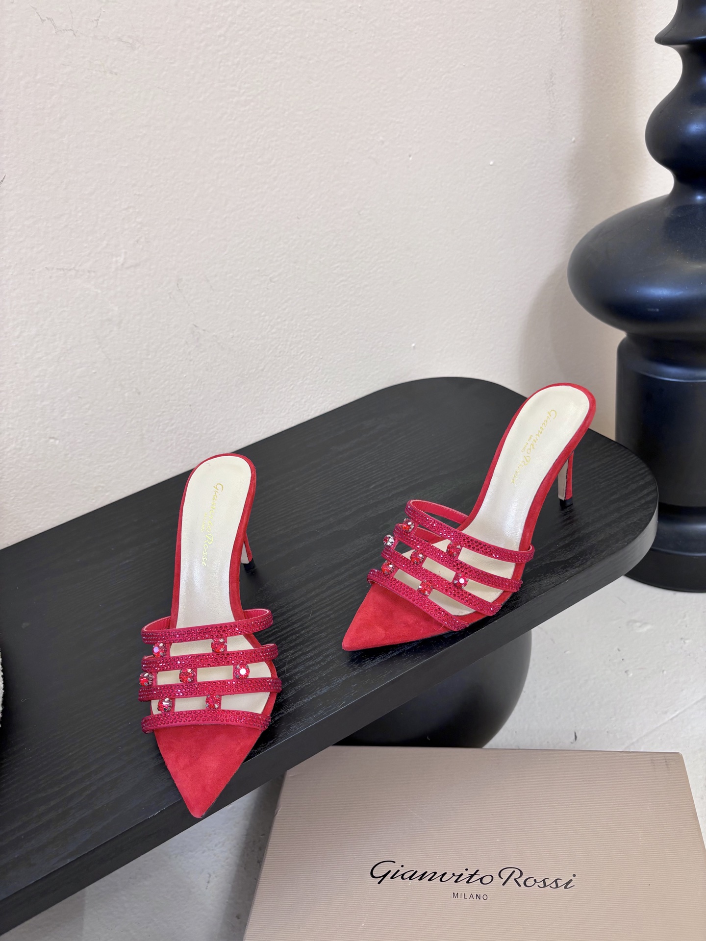 吉安维托·罗西 (Gianvito Rossi) 2023官网最新发尖头凉拖原版拆解1:1完美复刻鞋面进