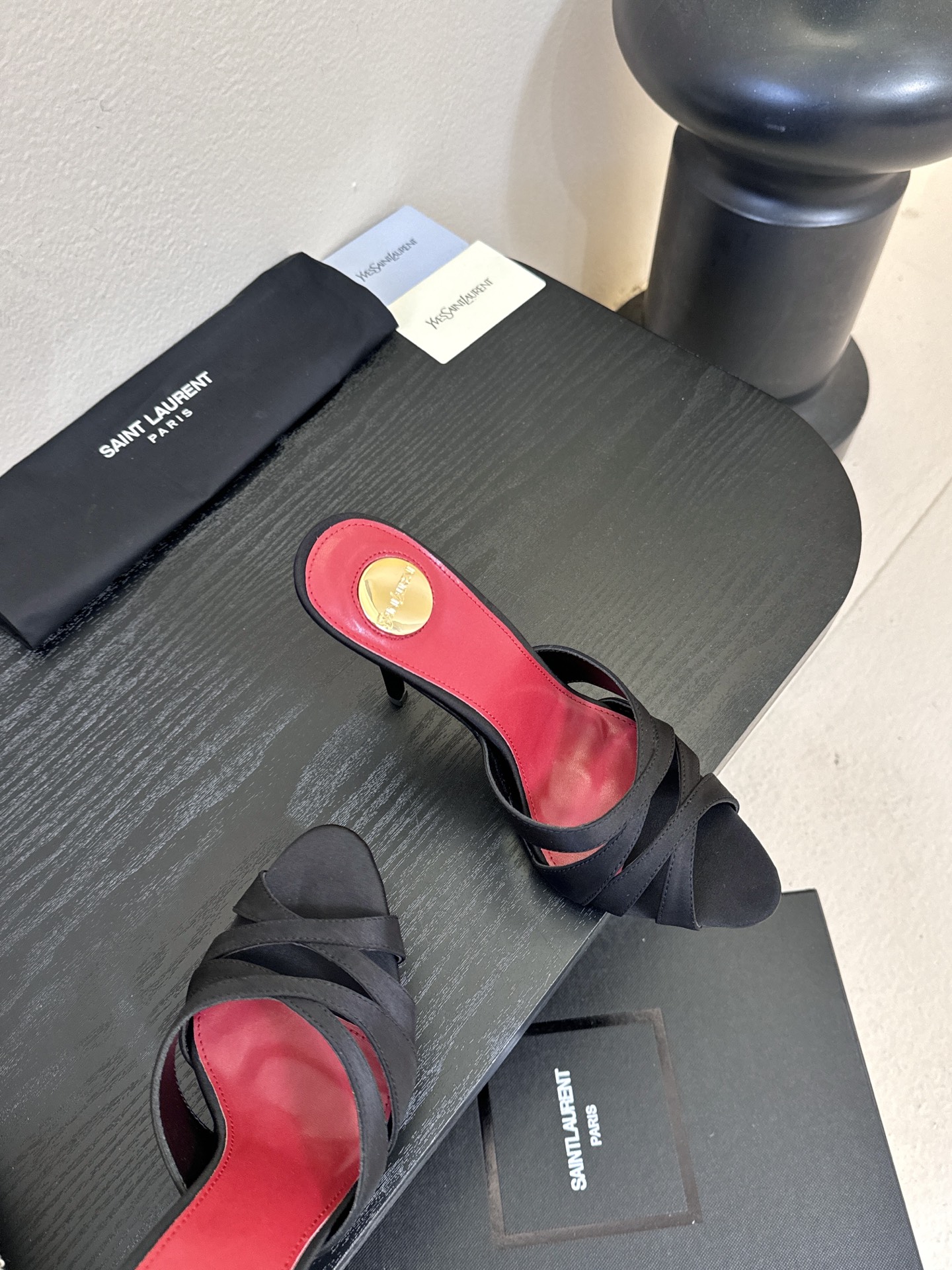 圣罗兰Saint Lauren* ss新YSL Logo高跟鞋拖Ysl走秀款高跟鞋 各种小裙子搭配起来 