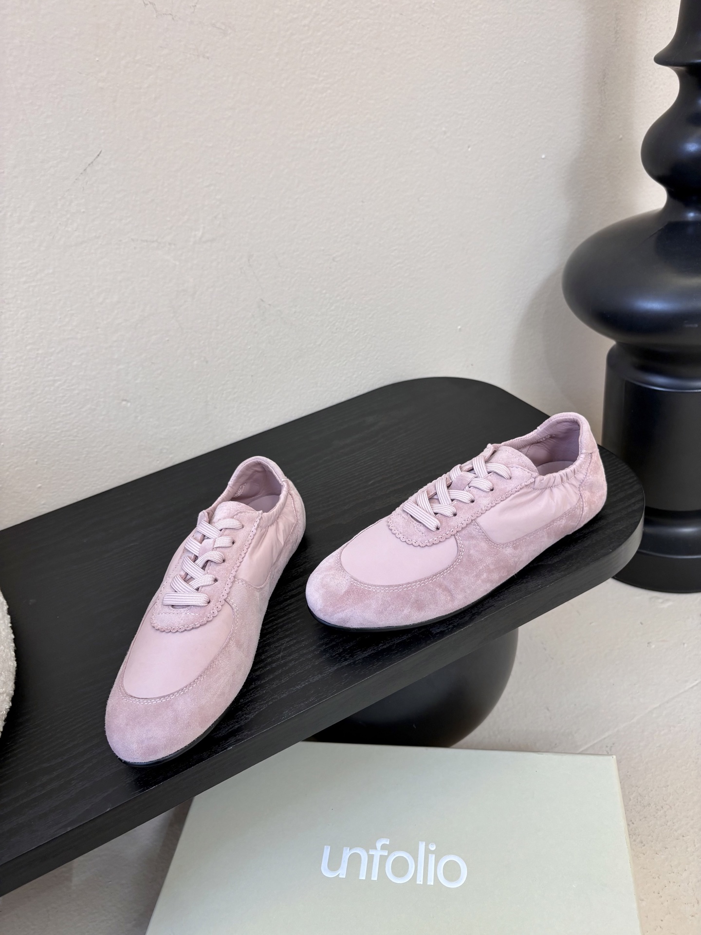 UNFOLIO cambre褶皱芭蕾德训鞋，材料同原版一致，鞋面羊反绒➕防水尼龙织物，内里&垫脚羊皮，尺