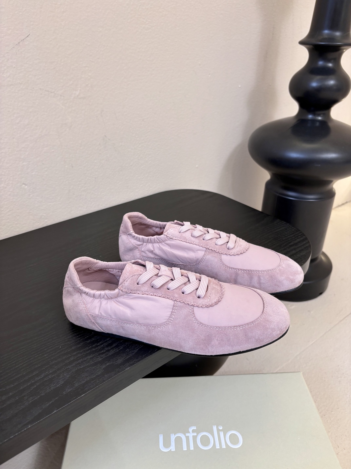 UNFOLIO cambre褶皱芭蕾德训鞋，材料同原版一致，鞋面羊反绒➕防水尼龙织物，内里&垫脚羊皮，尺