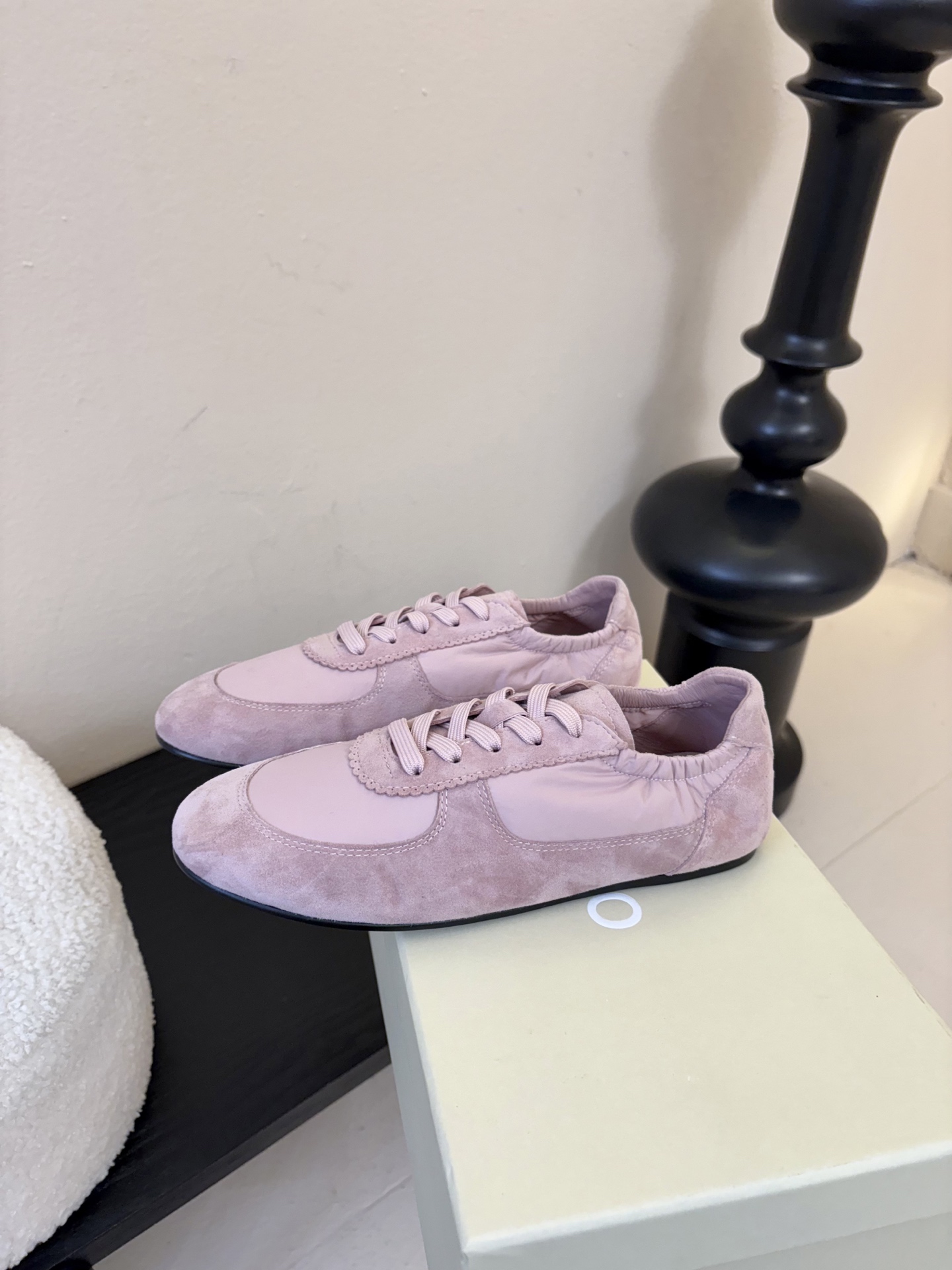 UNFOLIO cambre褶皱芭蕾德训鞋，材料同原版一致，鞋面羊反绒➕防水尼龙织物，内里&垫脚羊皮，尺