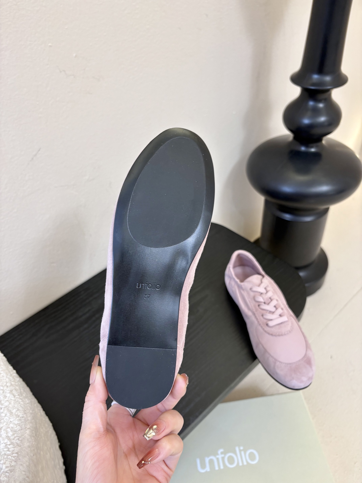 UNFOLIO cambre褶皱芭蕾德训鞋，材料同原版一致，鞋面羊反绒➕防水尼龙织物，内里&垫脚羊皮，尺