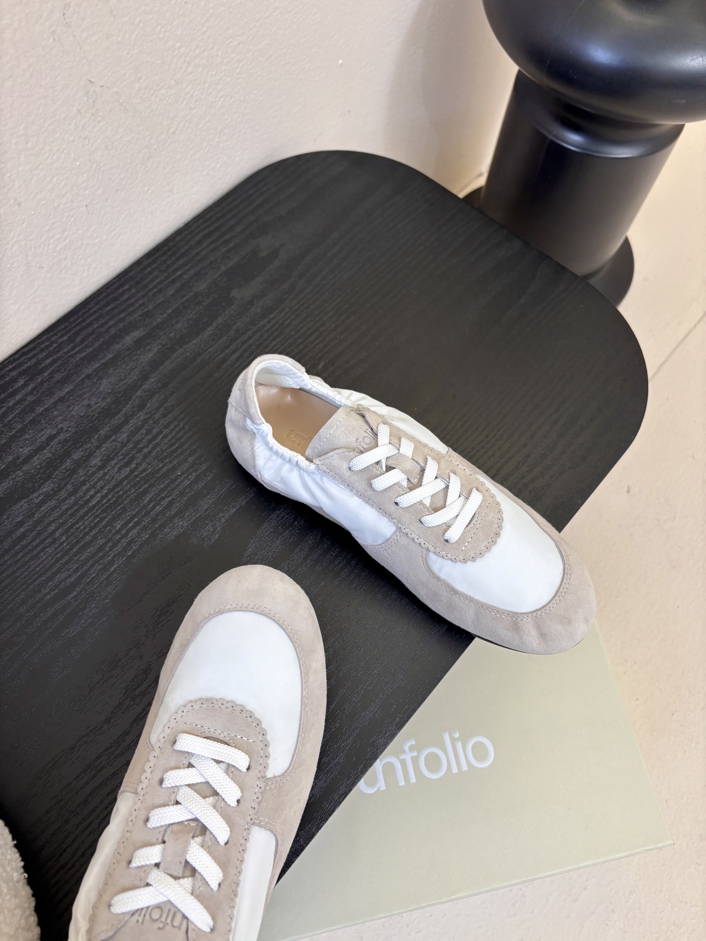 UNFOLIO cambre褶皱芭蕾德训鞋，材料同原版一致，鞋面羊反绒➕防水尼龙织物，内里&垫脚羊皮，尺