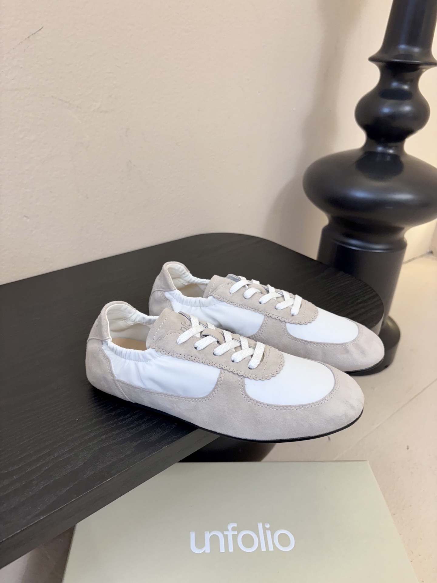 UNFOLIO cambre褶皱芭蕾德训鞋，材料同原版一致，鞋面羊反绒➕防水尼龙织物，内里&垫脚羊皮，尺