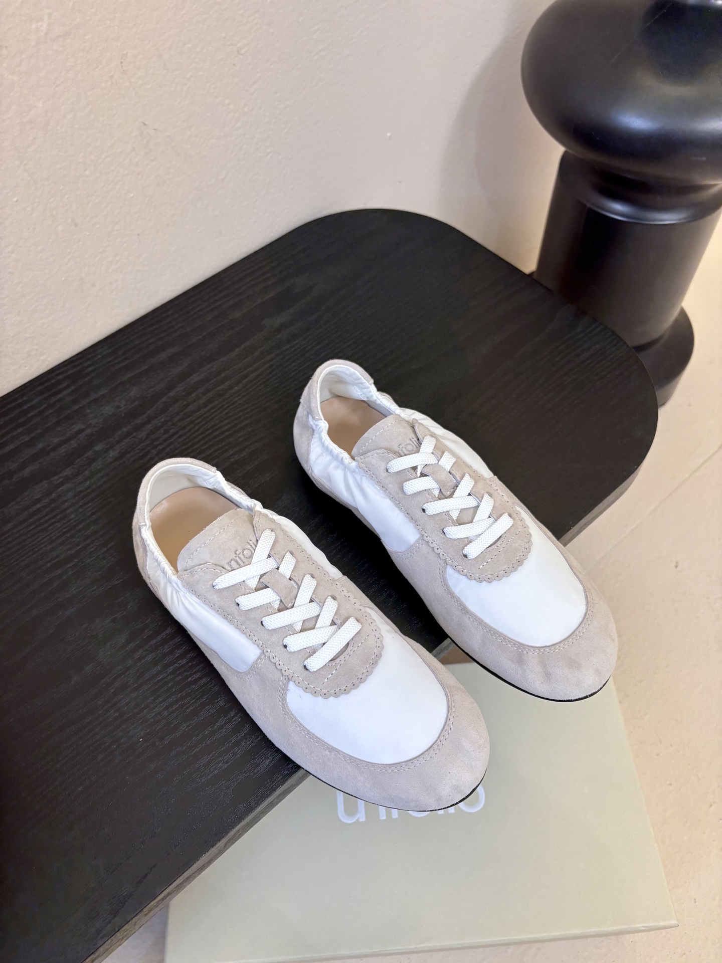 UNFOLIO cambre褶皱芭蕾德训鞋，材料同原版一致，鞋面羊反绒➕防水尼龙织物，内里&垫脚羊皮，尺