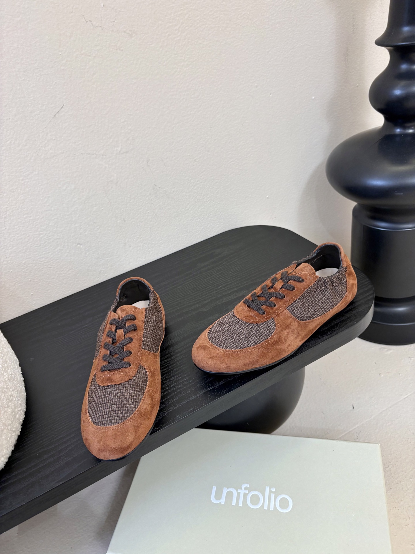 UNFOLIO cambre褶皱芭蕾德训鞋，材料同原版一致，鞋面羊反绒➕防水尼龙织物，内里&垫脚羊皮，尺