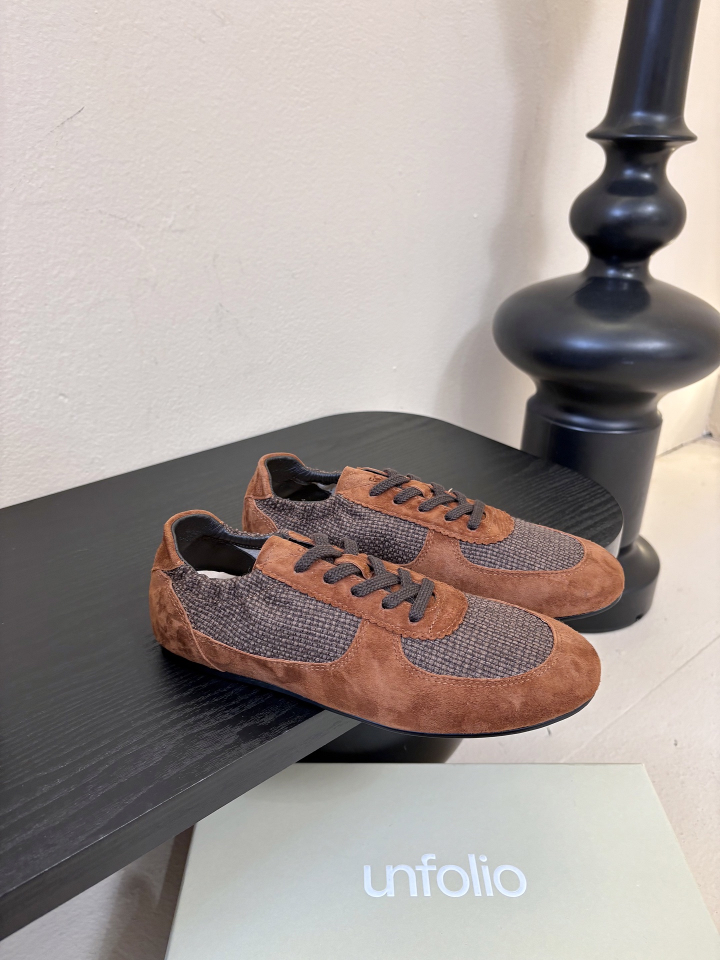 UNFOLIO cambre褶皱芭蕾德训鞋，材料同原版一致，鞋面羊反绒➕防水尼龙织物，内里&垫脚羊皮，尺