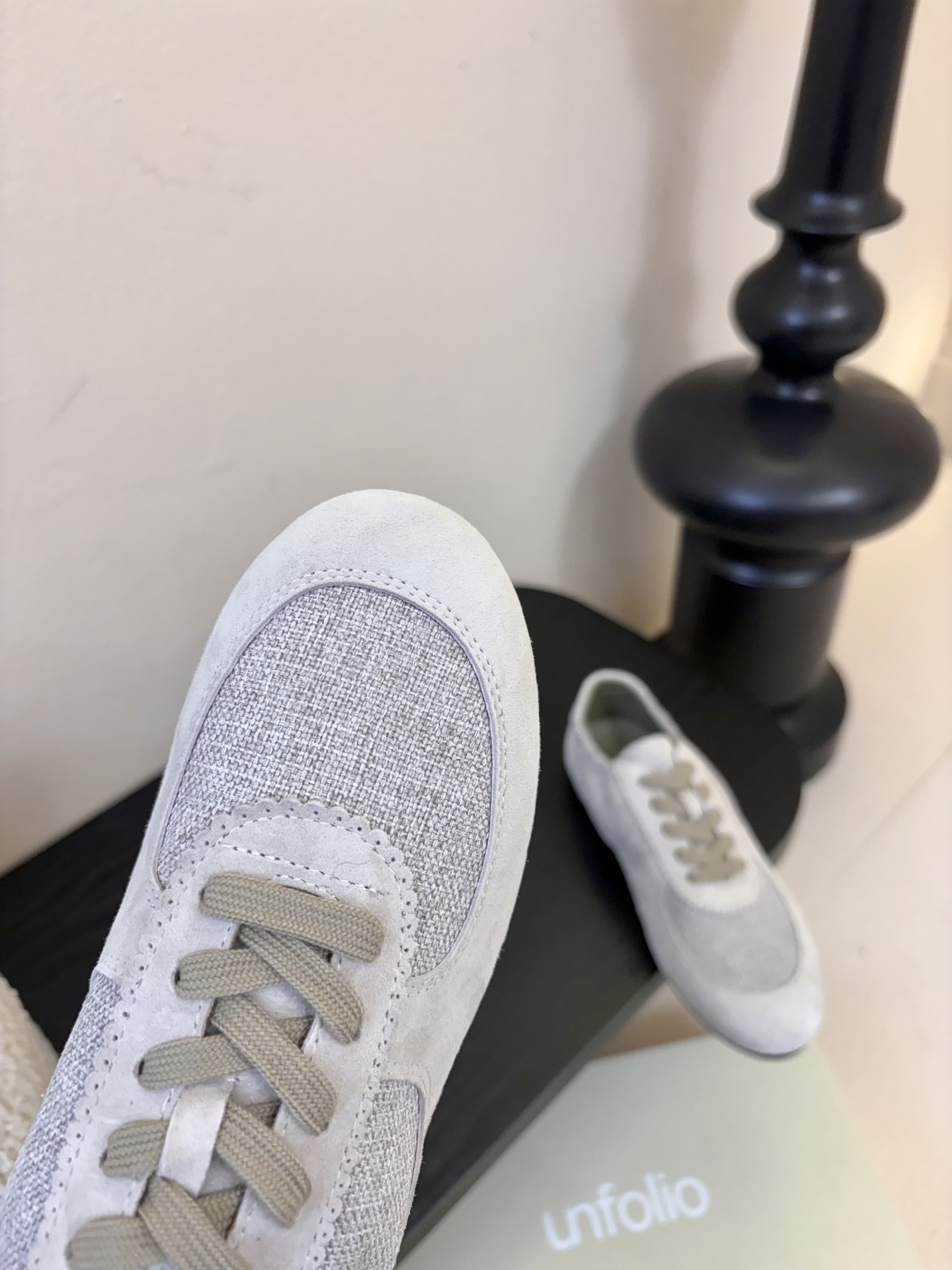 UNFOLIO cambre褶皱芭蕾德训鞋，材料同原版一致，鞋面羊反绒➕防水尼龙织物，内里&垫脚羊皮，尺