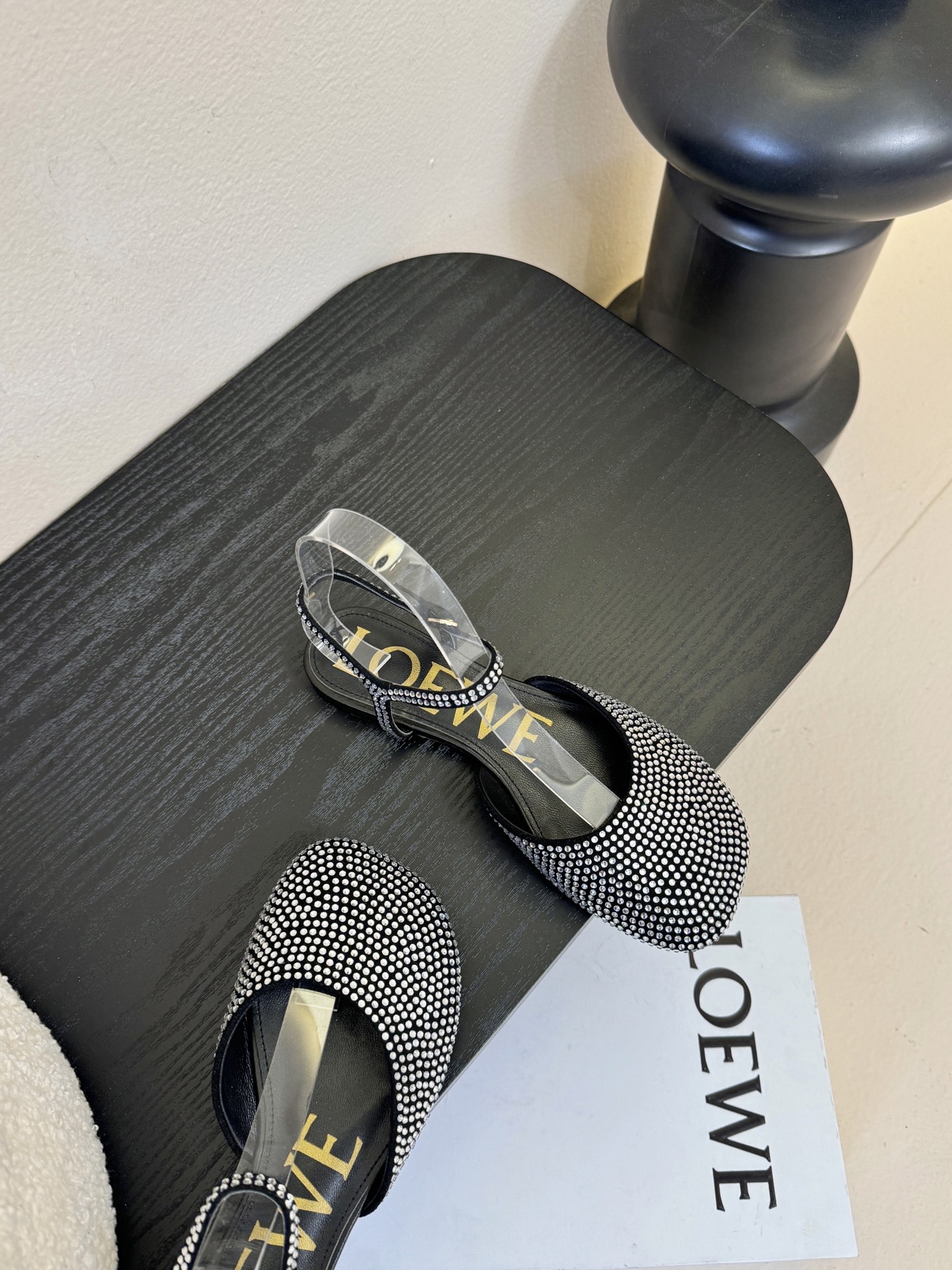 LOEWE罗意威 满钻玛丽珍凉鞋王炸组合！💎 冰蓝、黑粉、裸粉三色全配齐平底1cm+高跟8.5cm 不用