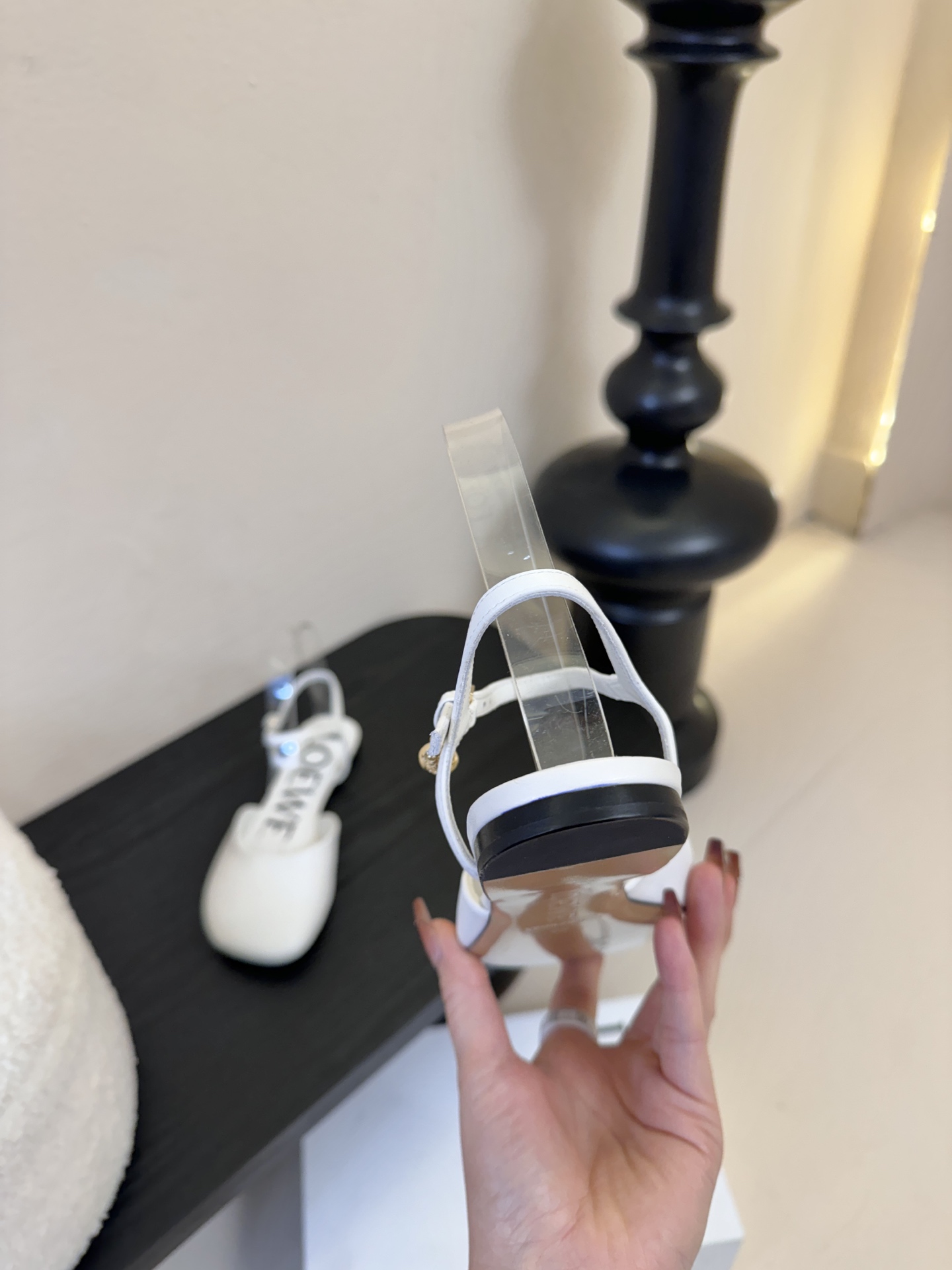 LOEWE罗意威 满钻玛丽珍凉鞋王炸组合！💎 冰蓝、黑粉、裸粉三色全配齐平底1cm+高跟8.5cm 不用