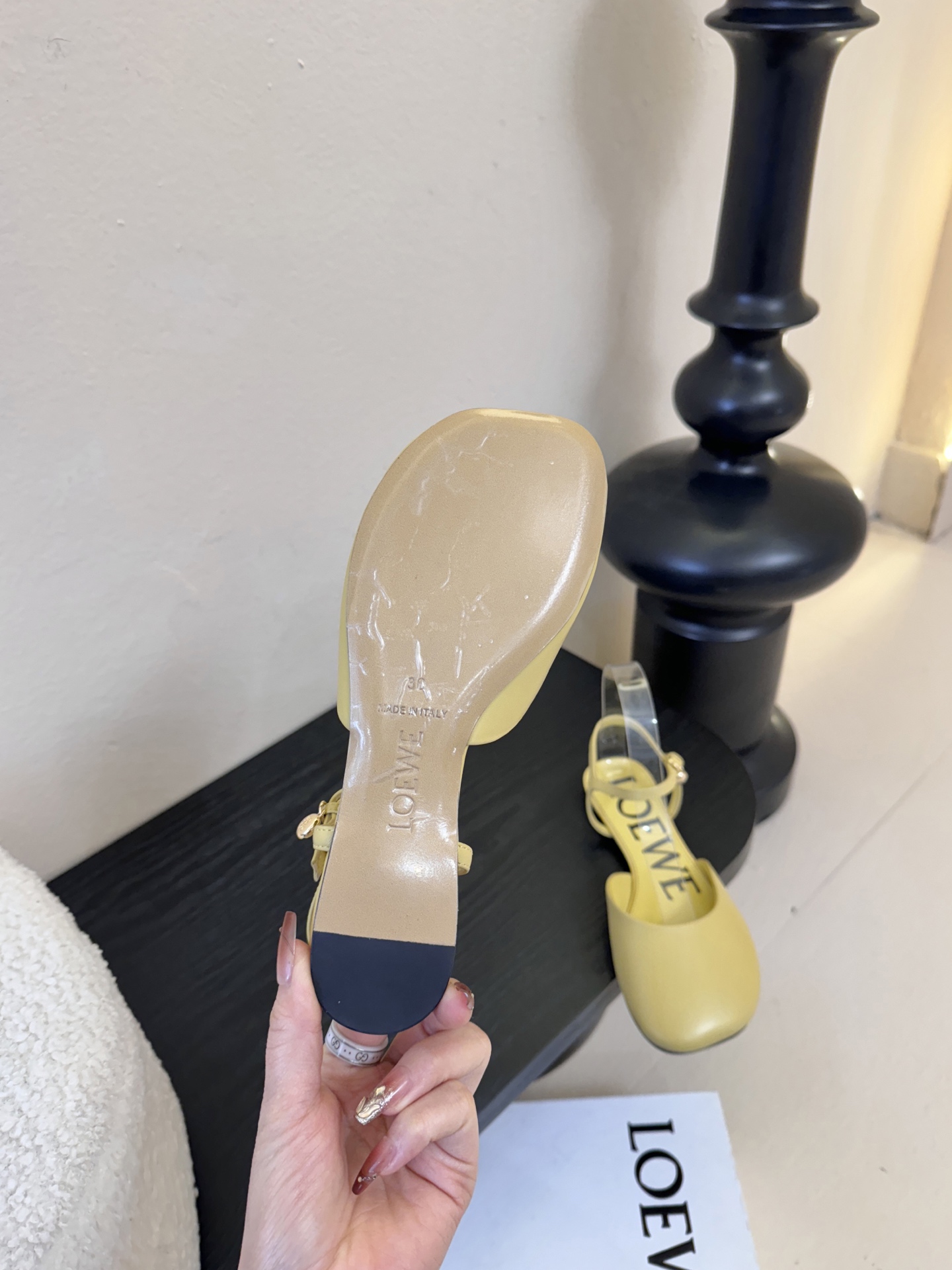 LOEWE罗意威 满钻玛丽珍凉鞋王炸组合！💎 冰蓝、黑粉、裸粉三色全配齐平底1cm+高跟8.5cm 不用