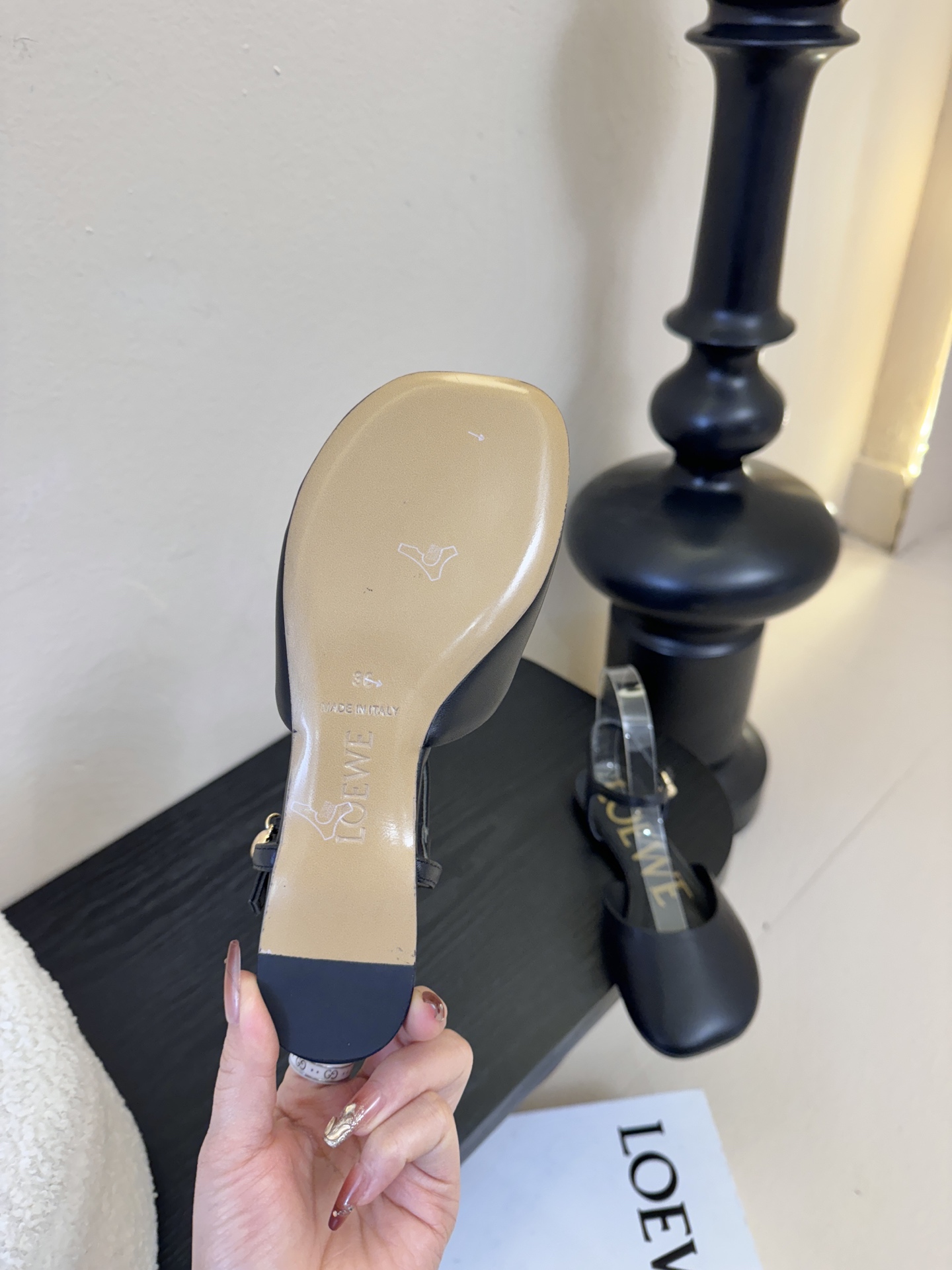 LOEWE罗意威 满钻玛丽珍凉鞋王炸组合！💎 冰蓝、黑粉、裸粉三色全配齐平底1cm+高跟8.5cm 不用