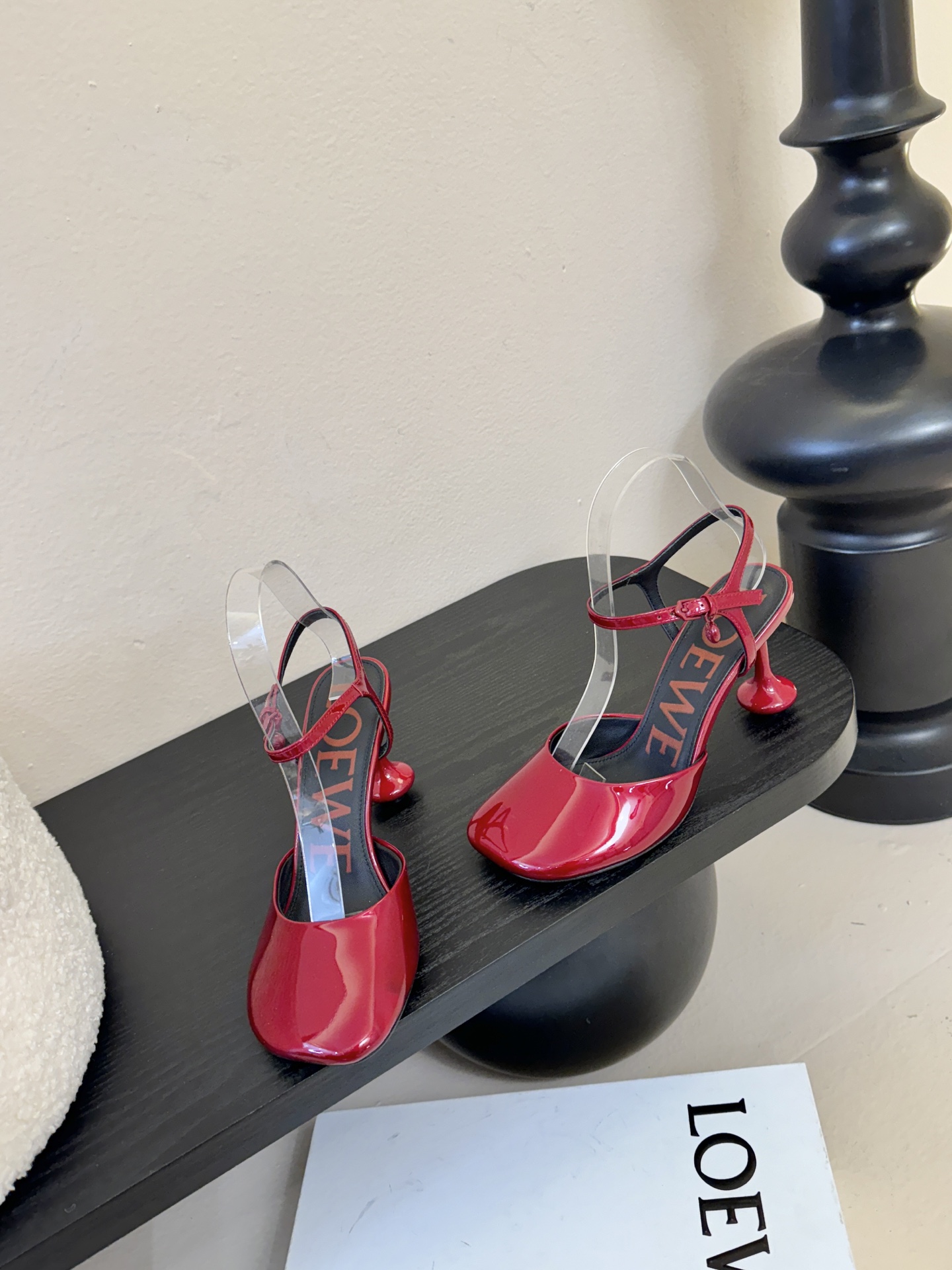 LOEWE罗意威 满钻玛丽珍凉鞋王炸组合！💎 冰蓝、黑粉、裸粉三色全配齐平底1cm+高跟8.5cm 不用