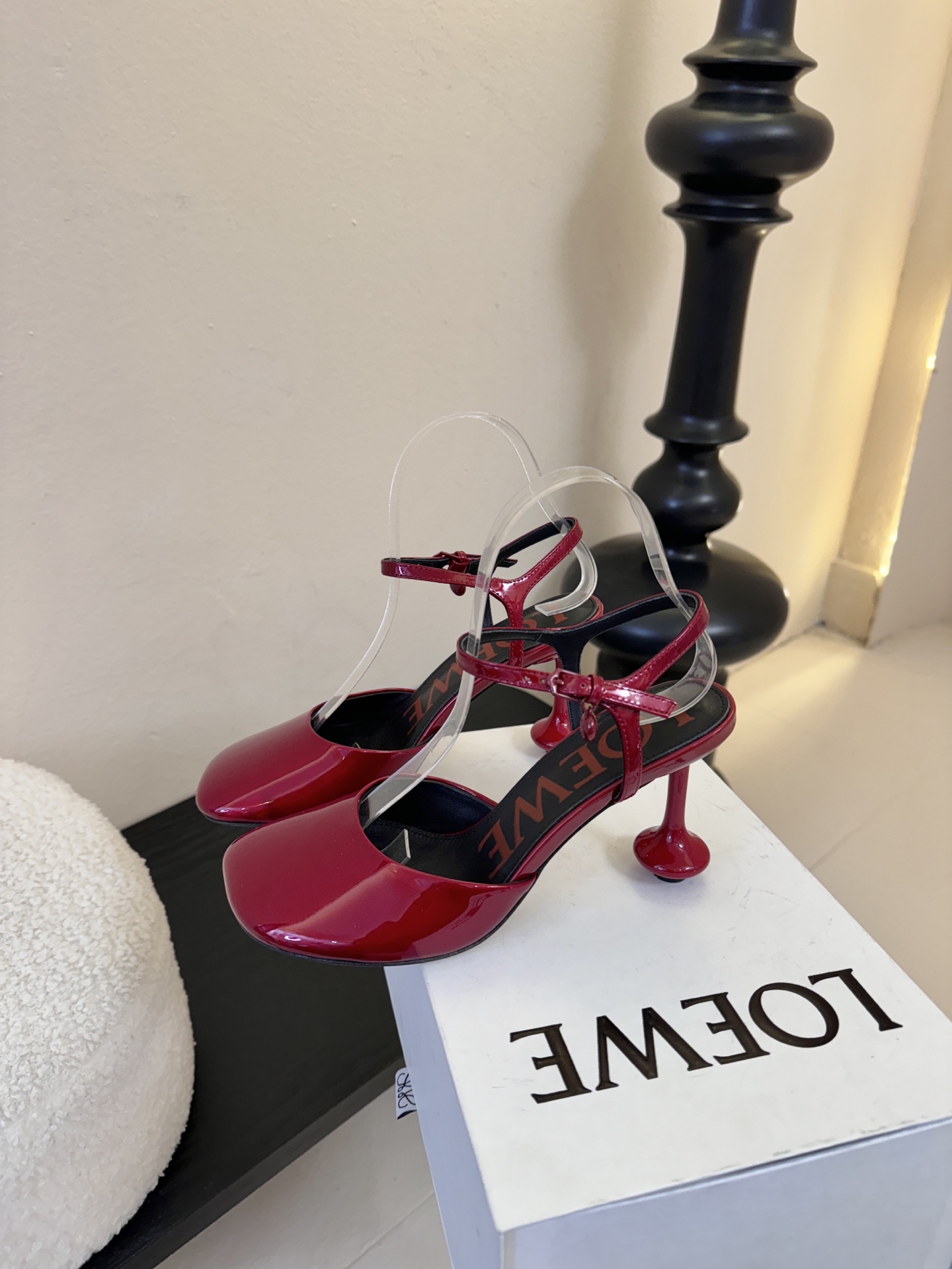 LOEWE罗意威 满钻玛丽珍凉鞋王炸组合！💎 冰蓝、黑粉、裸粉三色全配齐平底1cm+高跟8.5cm 不用