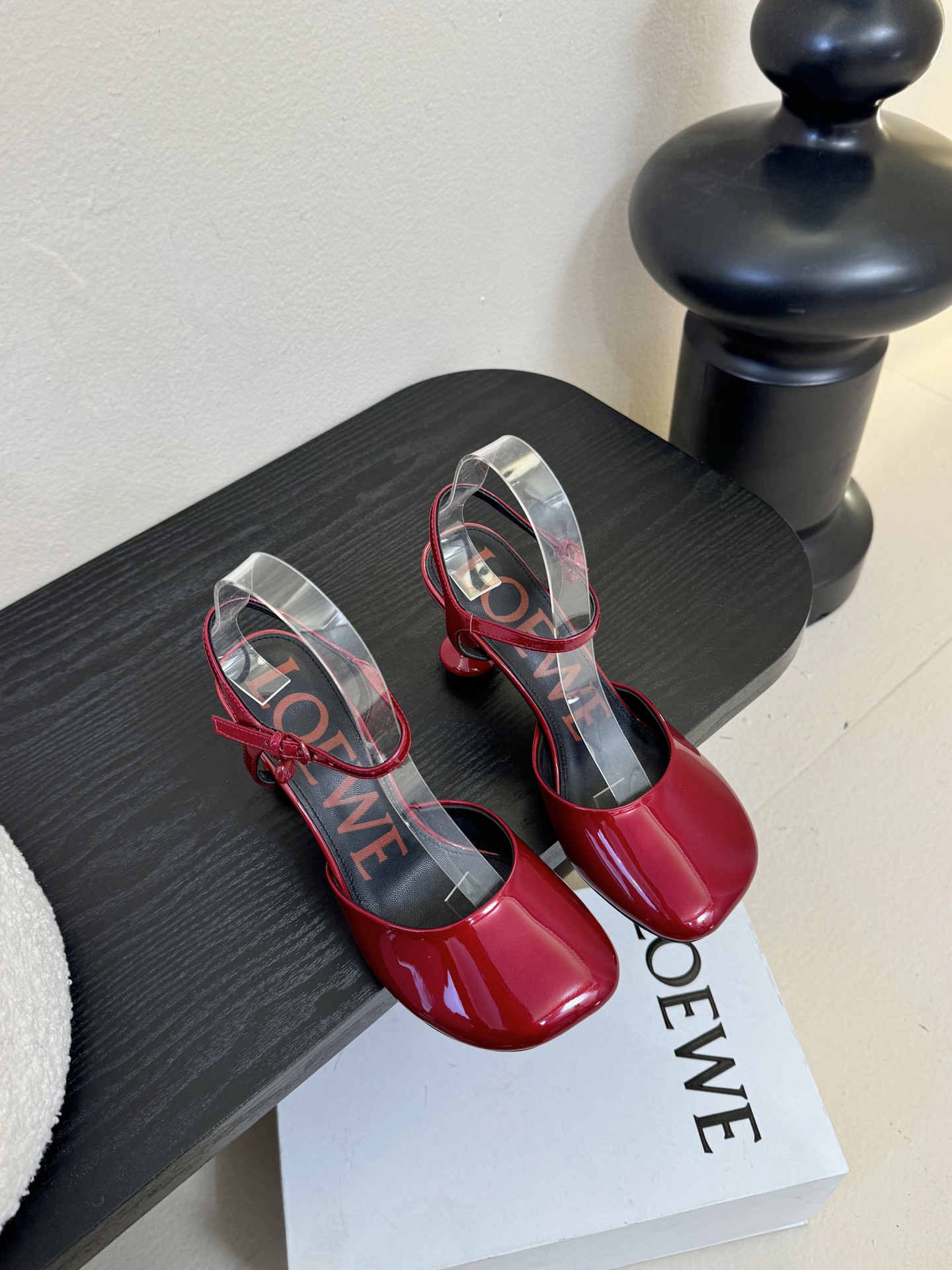 LOEWE罗意威 满钻玛丽珍凉鞋王炸组合！💎 冰蓝、黑粉、裸粉三色全配齐平底1cm+高跟8.5cm 不用