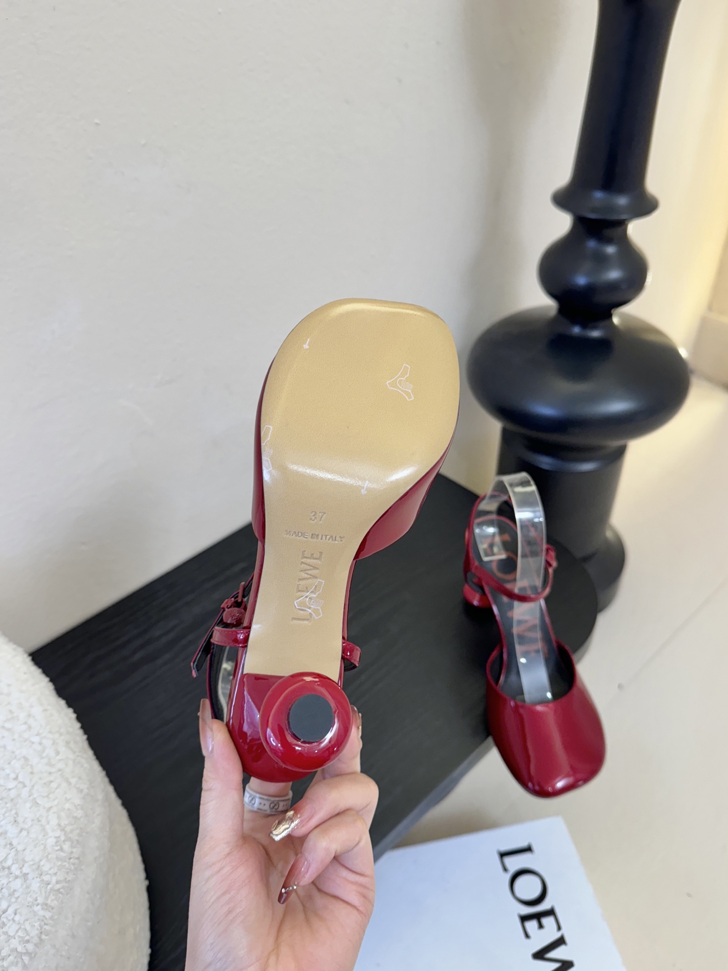 LOEWE罗意威 满钻玛丽珍凉鞋王炸组合！💎 冰蓝、黑粉、裸粉三色全配齐平底1cm+高跟8.5cm 不用