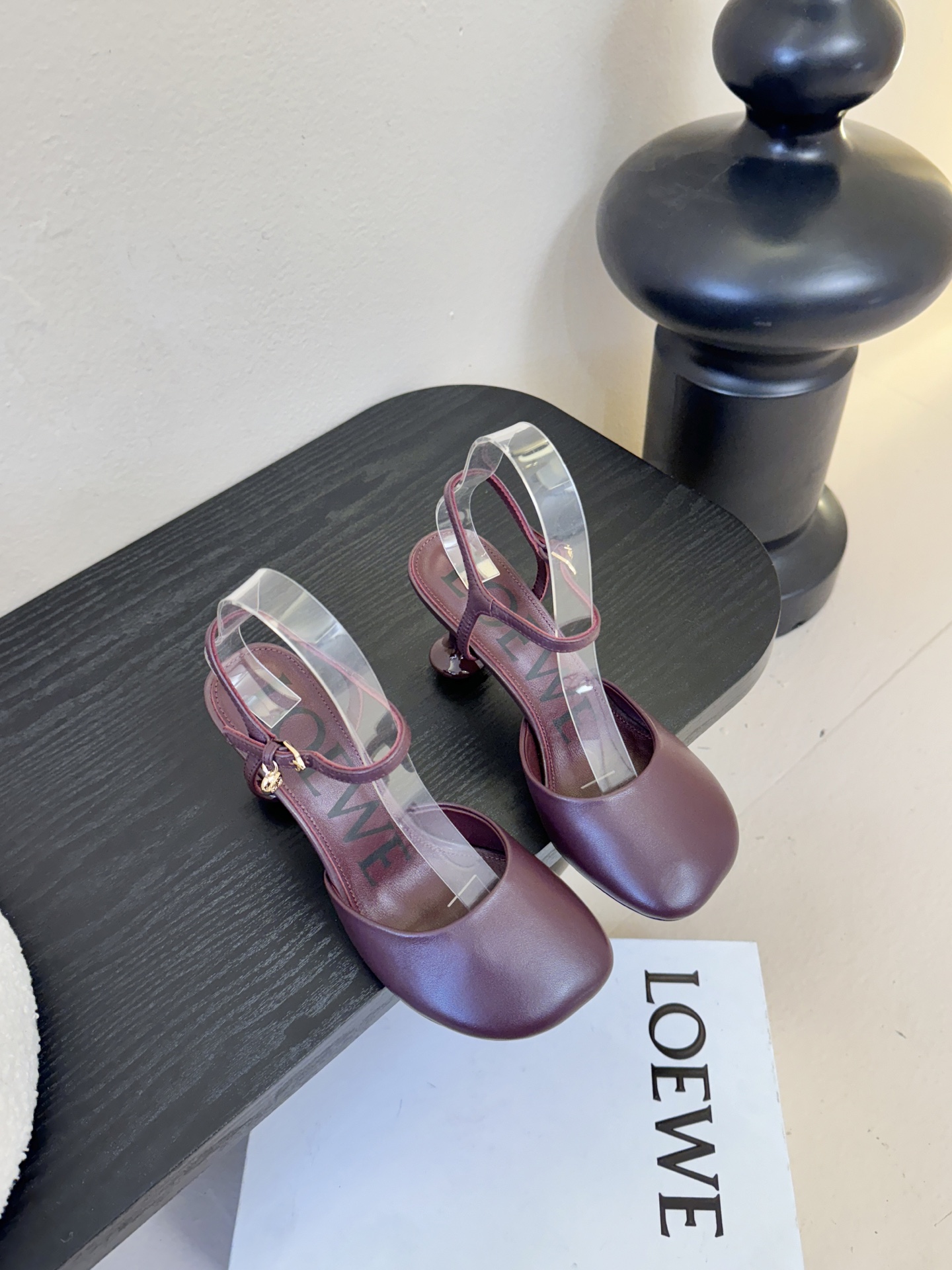 LOEWE罗意威 满钻玛丽珍凉鞋王炸组合！💎 冰蓝、黑粉、裸粉三色全配齐平底1cm+高跟8.5cm 不用