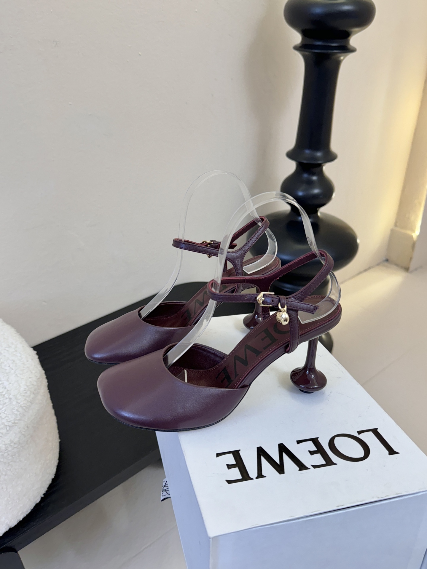 LOEWE罗意威 满钻玛丽珍凉鞋王炸组合！💎 冰蓝、黑粉、裸粉三色全配齐平底1cm+高跟8.5cm 不用