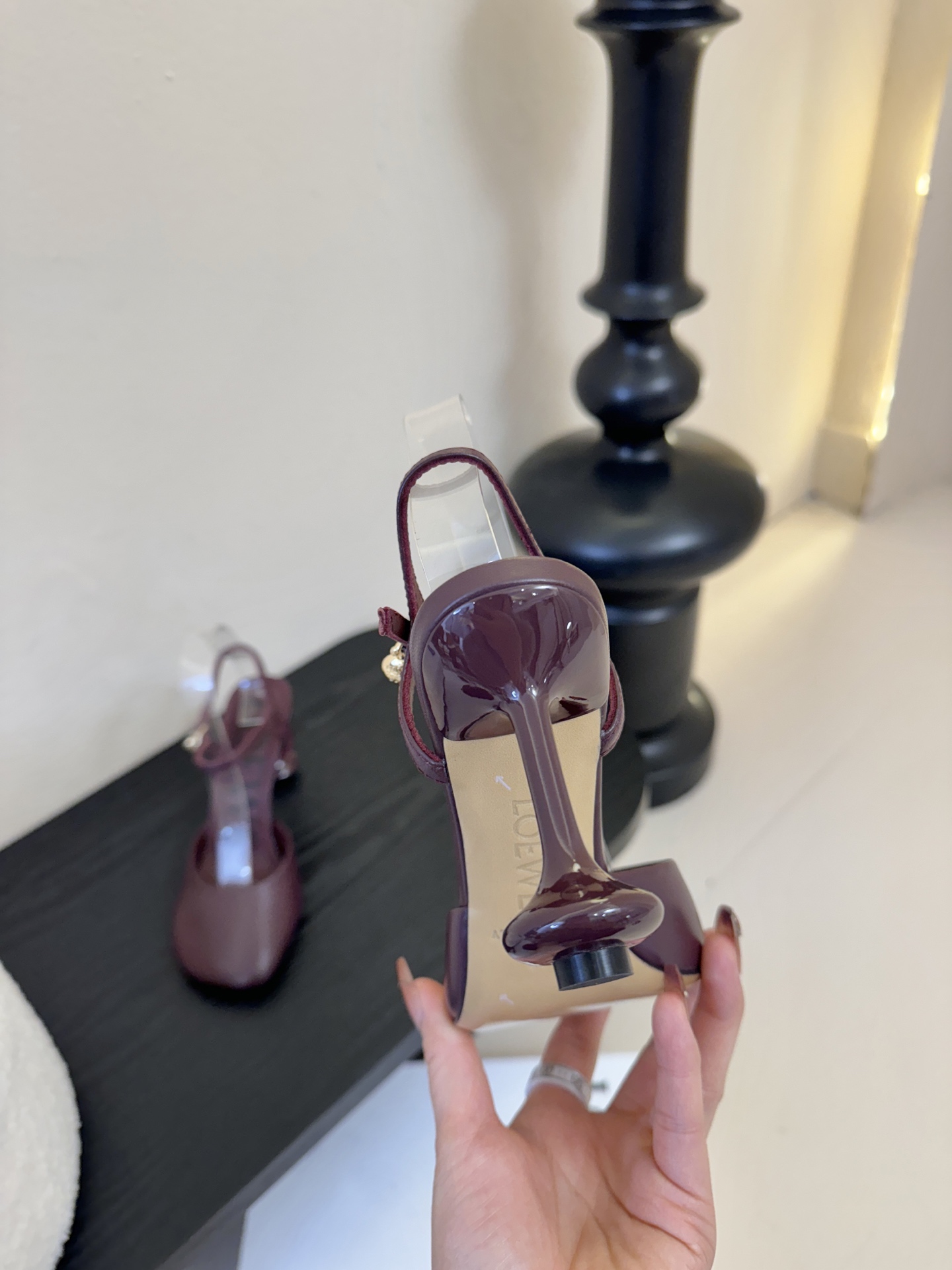 LOEWE罗意威 满钻玛丽珍凉鞋王炸组合！💎 冰蓝、黑粉、裸粉三色全配齐平底1cm+高跟8.5cm 不用