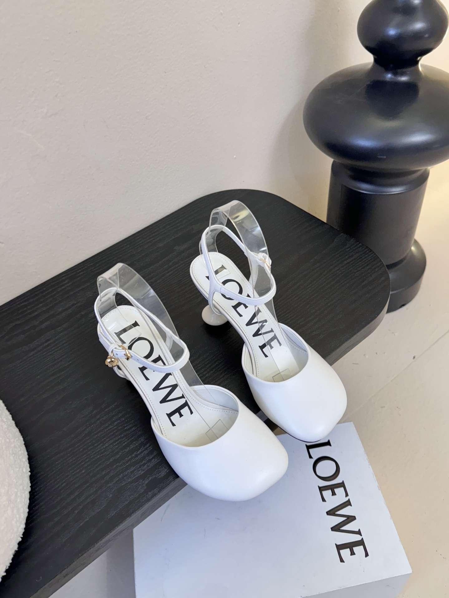 LOEWE罗意威 满钻玛丽珍凉鞋王炸组合！💎 冰蓝、黑粉、裸粉三色全配齐平底1cm+高跟8.5cm 不用