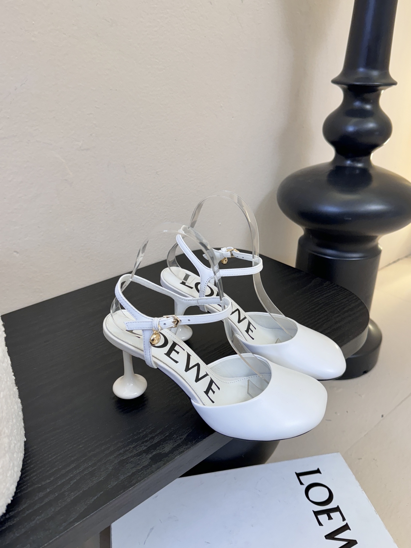 LOEWE罗意威 满钻玛丽珍凉鞋王炸组合！💎 冰蓝、黑粉、裸粉三色全配齐平底1cm+高跟8.5cm 不用