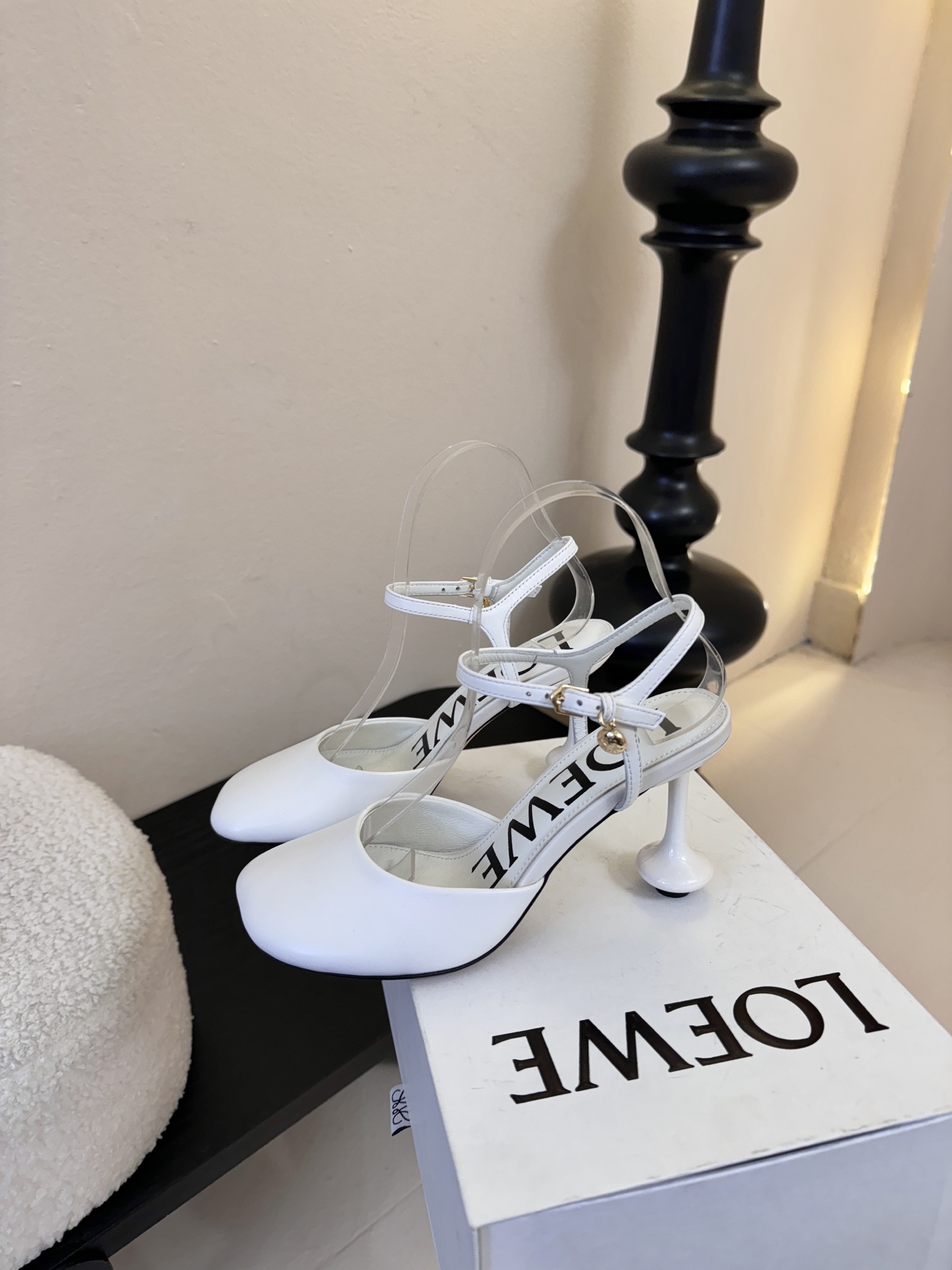 LOEWE罗意威 满钻玛丽珍凉鞋王炸组合！💎 冰蓝、黑粉、裸粉三色全配齐平底1cm+高跟8.5cm 不用