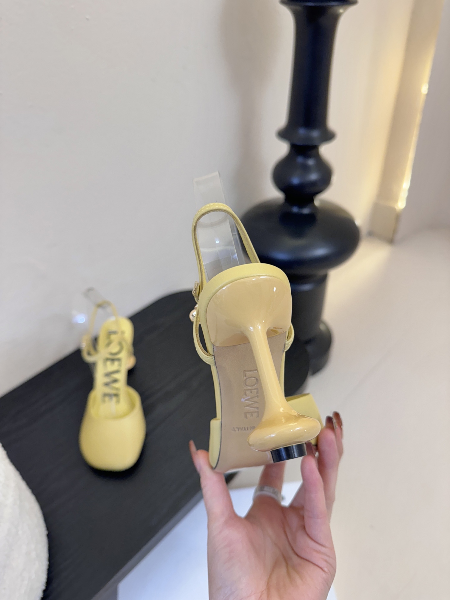 LOEWE罗意威 满钻玛丽珍凉鞋王炸组合！💎 冰蓝、黑粉、裸粉三色全配齐平底1cm+高跟8.5cm 不用